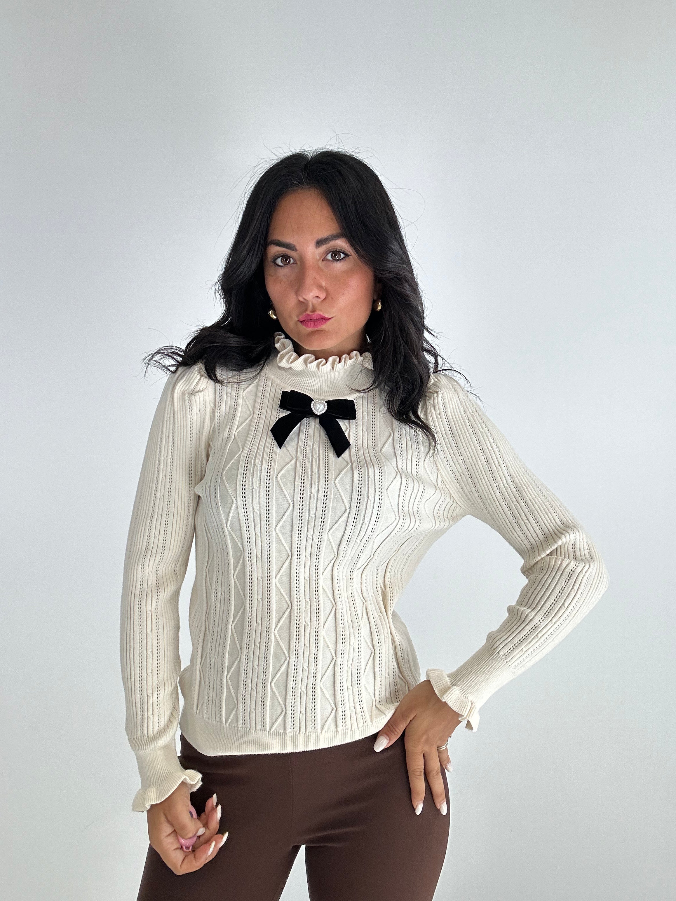 Pull FIOCCO COLLETTO - PANNA