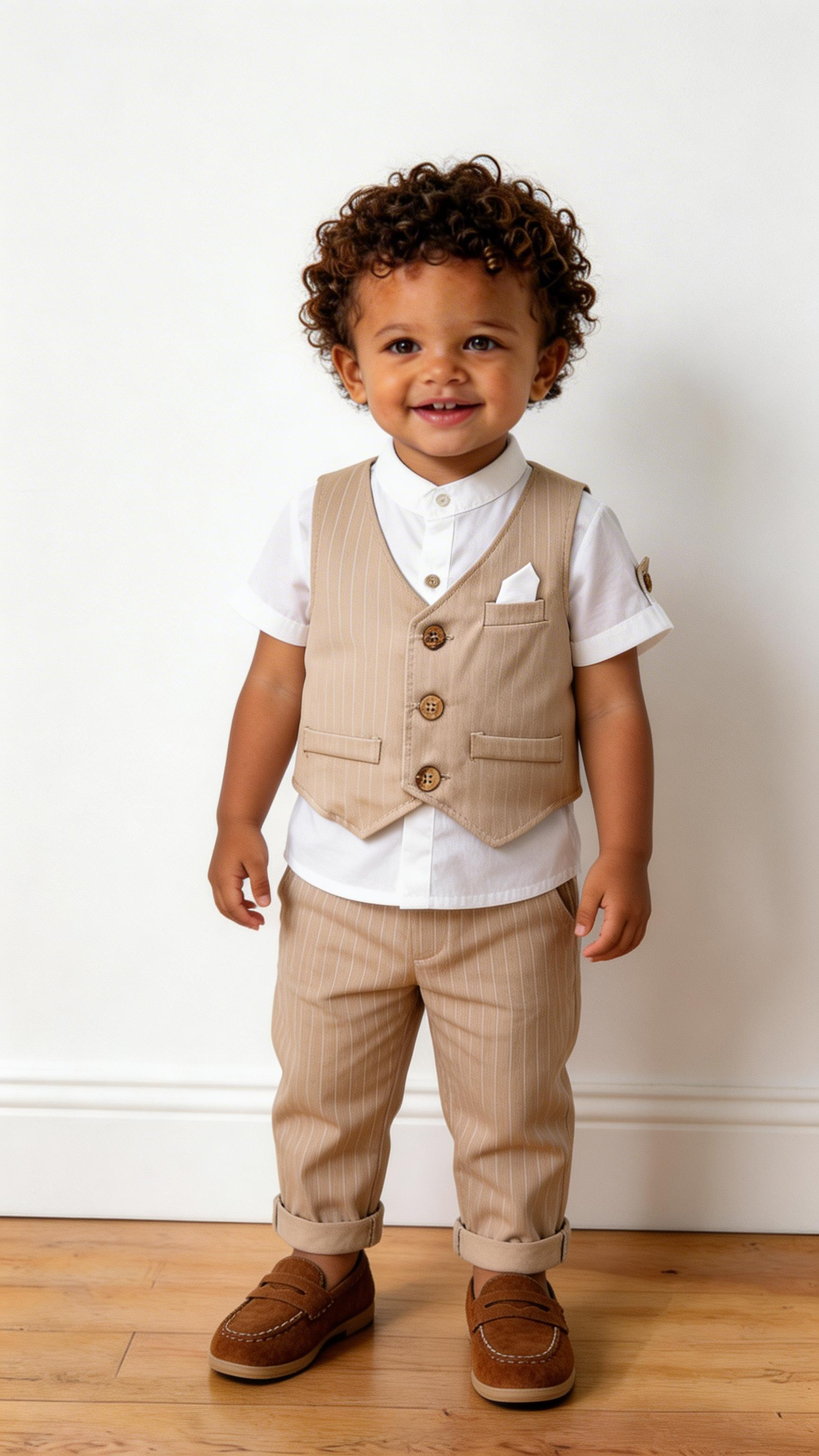 Cordinato GILET BOY 6-30M - BEIGE