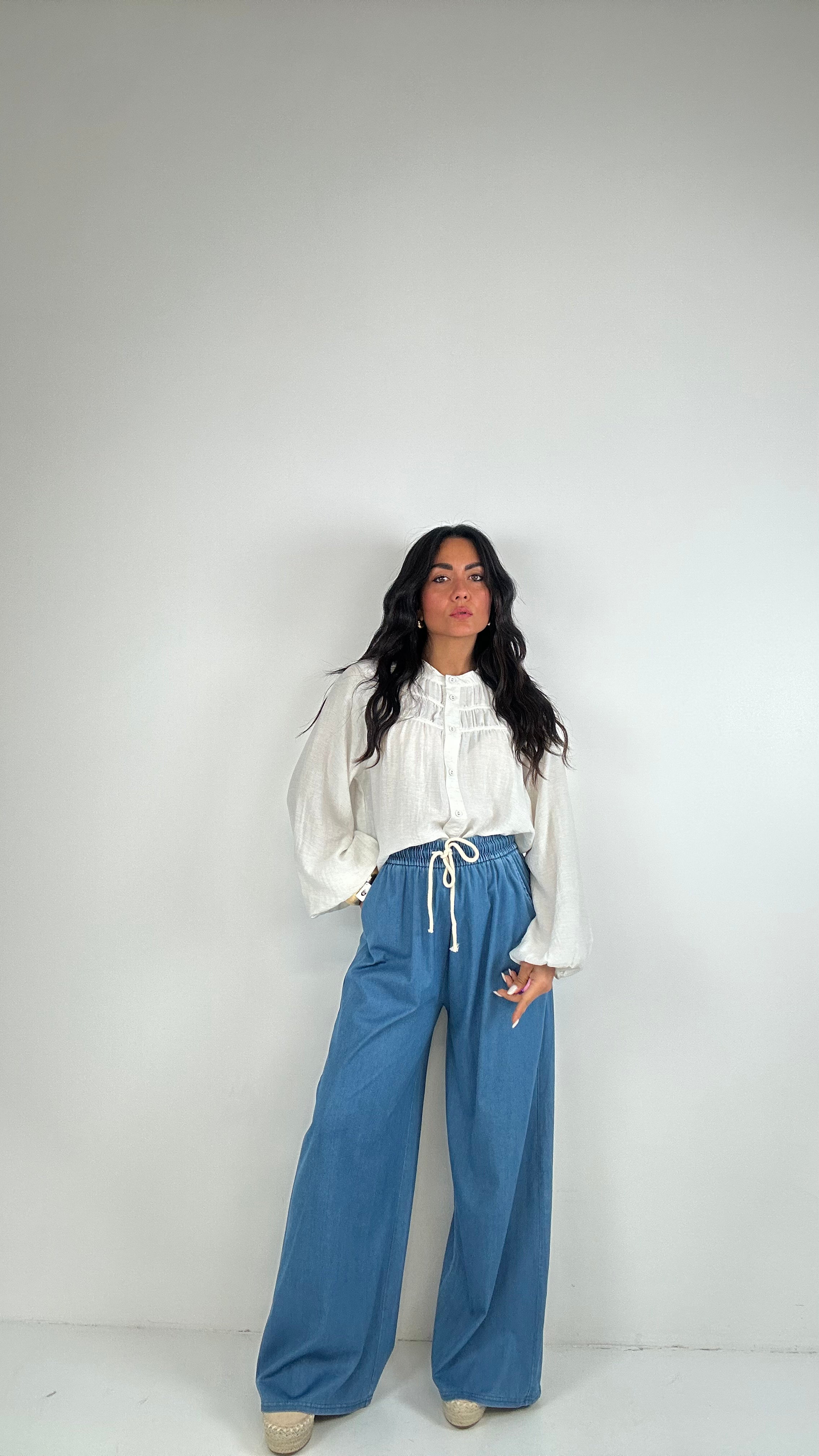 Jeans LEGGERO CON LACCETTO - JEANS CHIARO