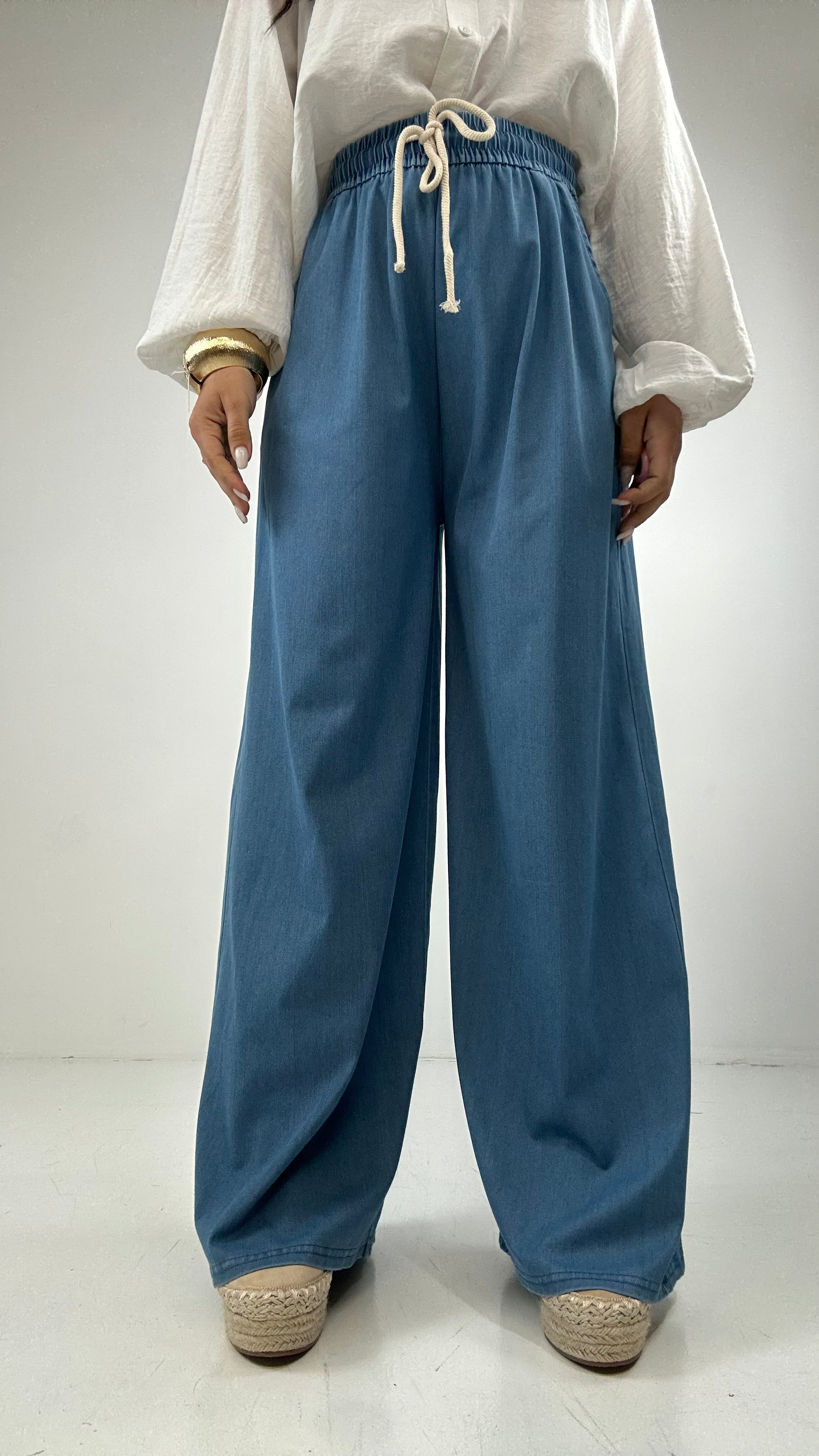 Jeans LEGGERO CON LACCETTO - JEANS CHIARO
