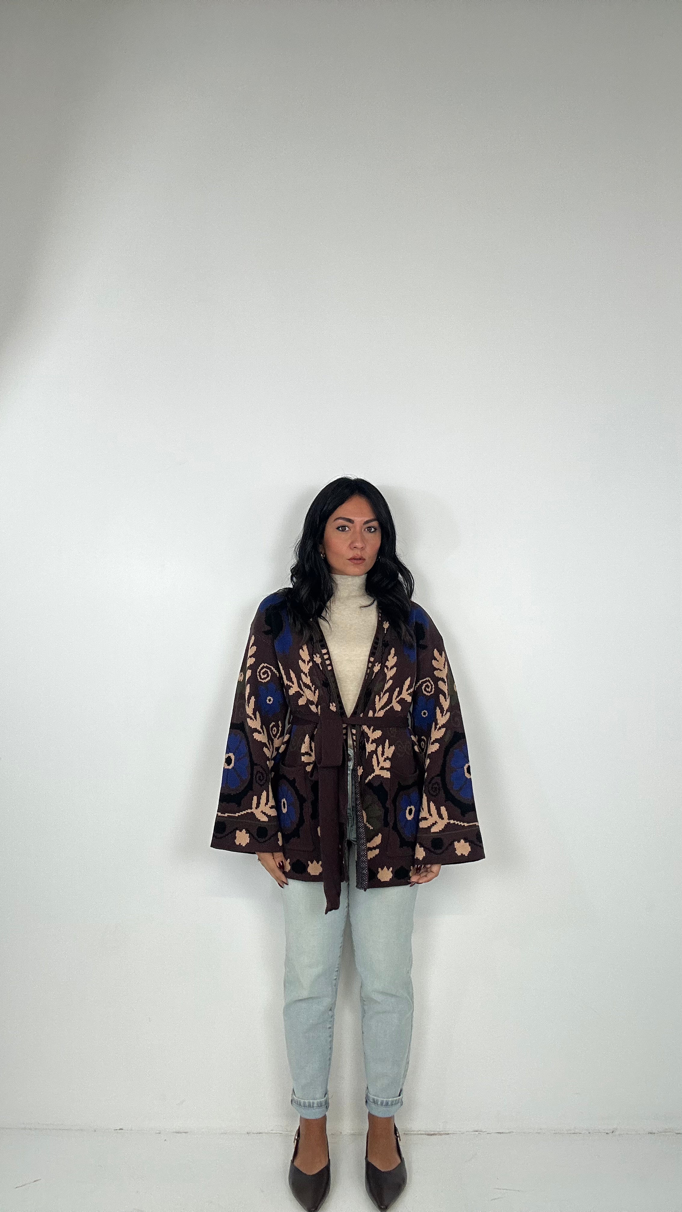 Cardigan INDIA - MARRONE