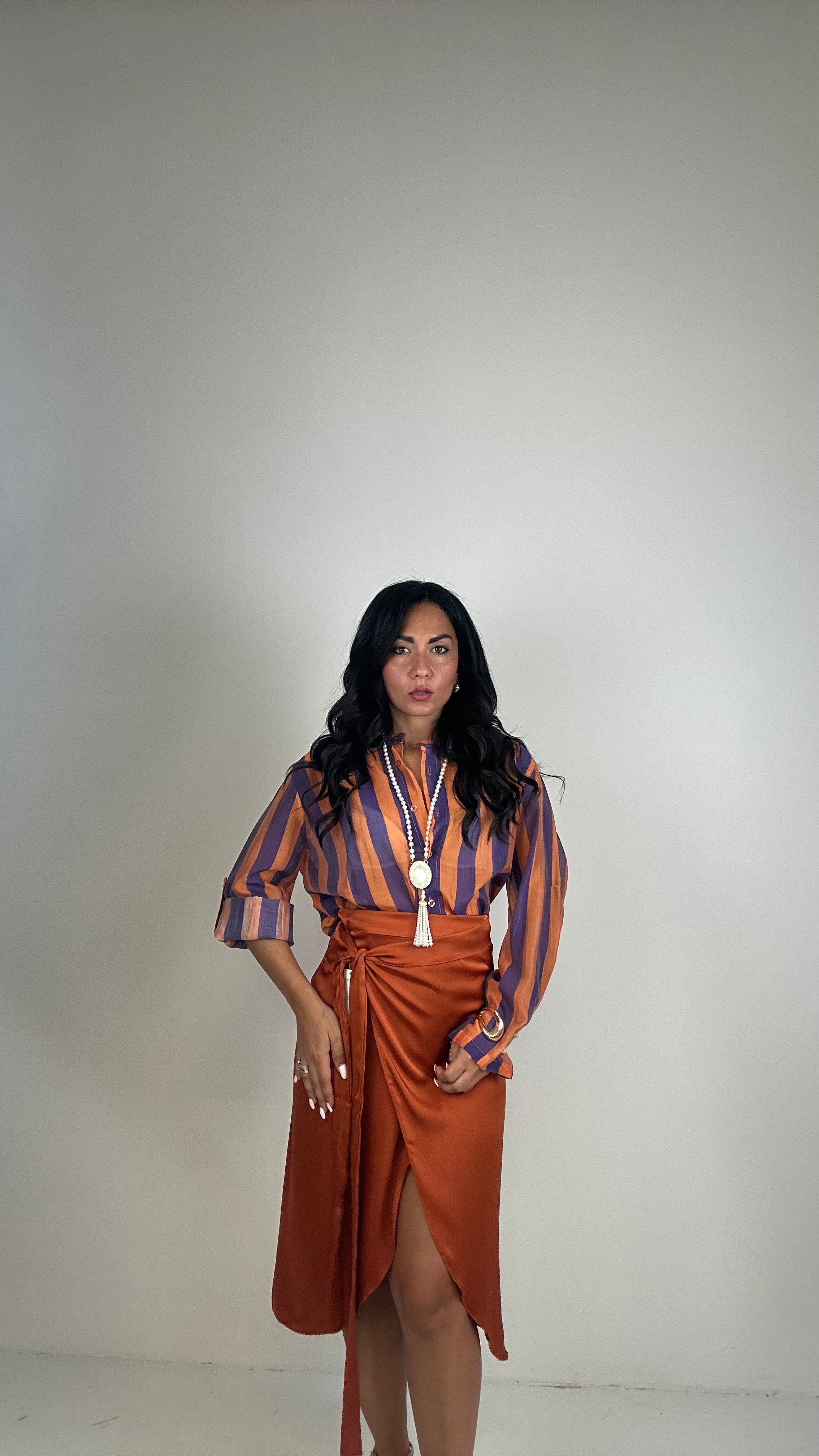 Gonna SATIN MIDI - COCCIO