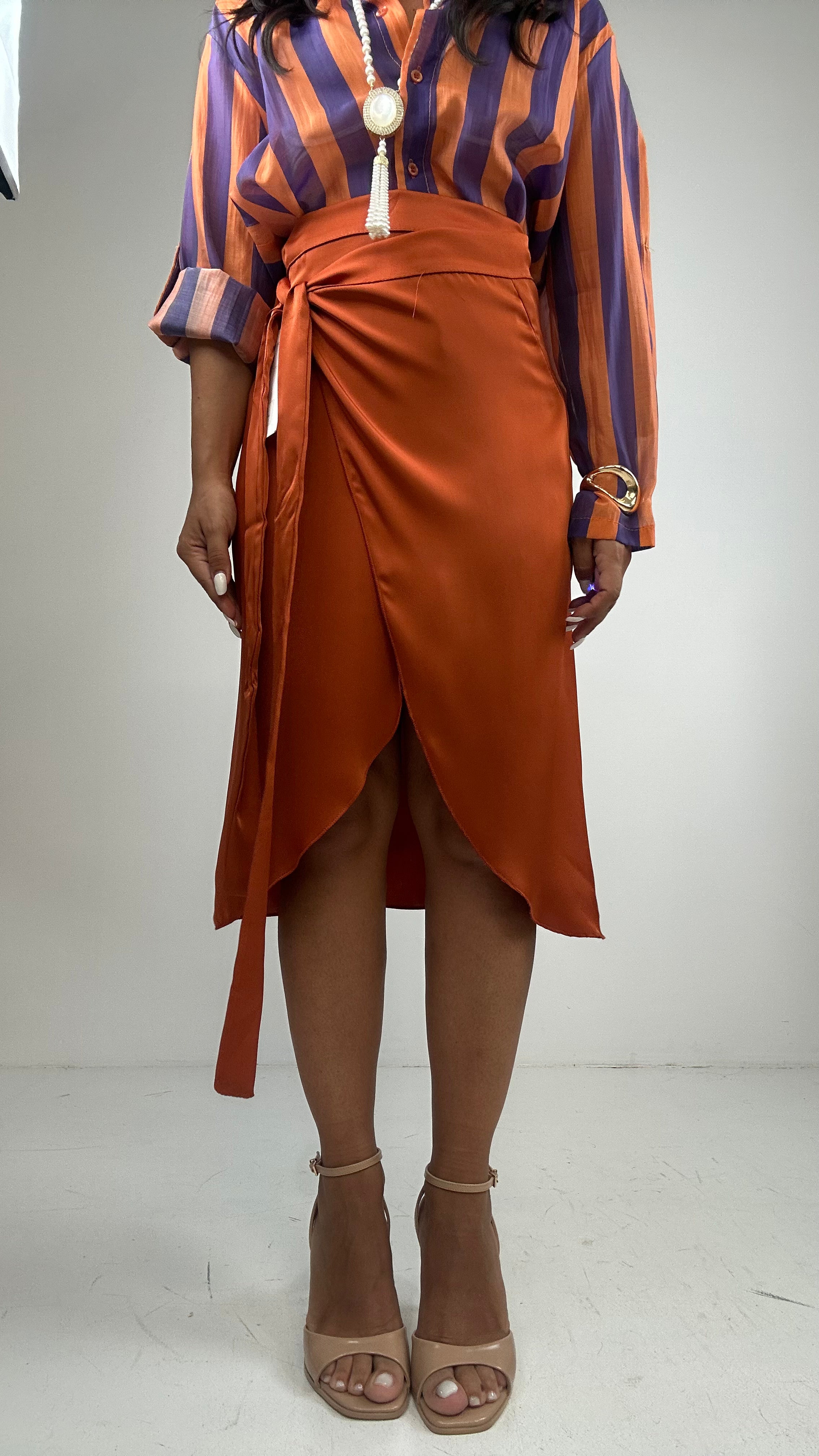 Gonna SATIN MIDI - COCCIO