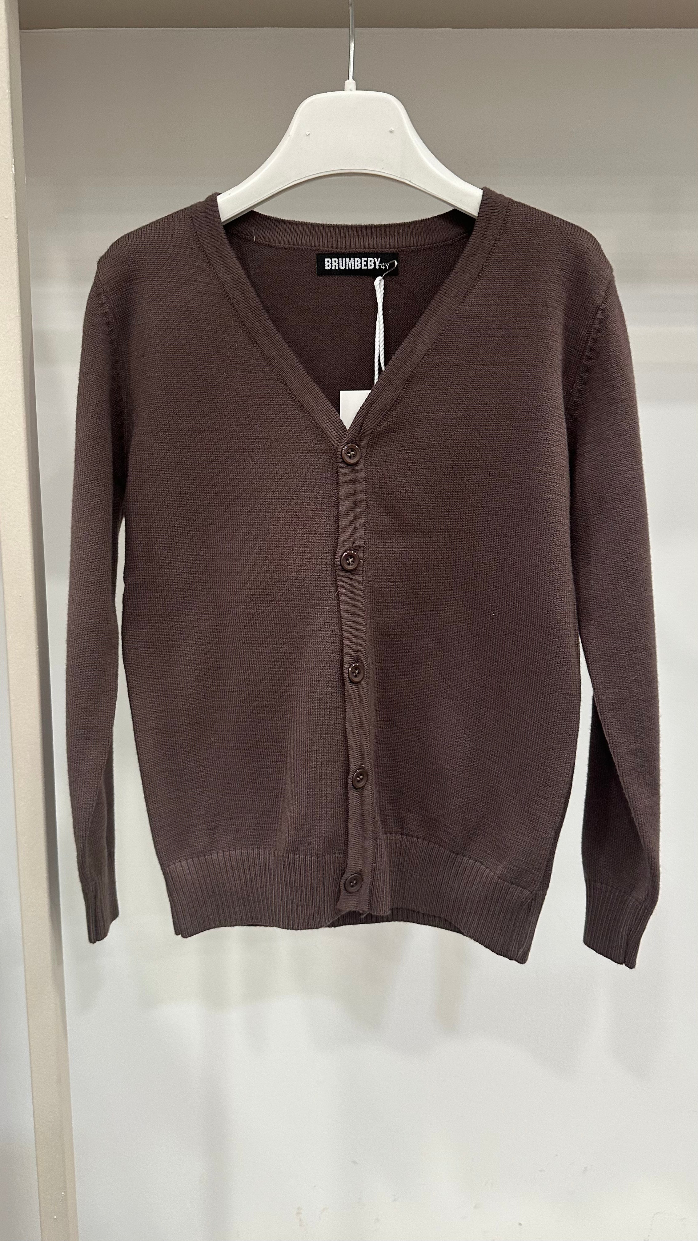 Cardigan BASIC 4-14A - MARRONE