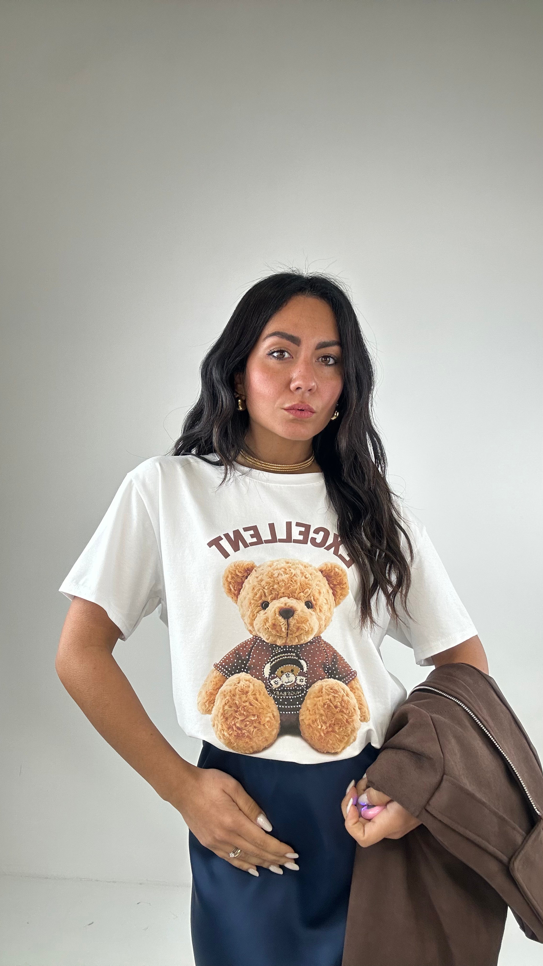 T-shirt TEDDY EXCELLENT - BIANCO