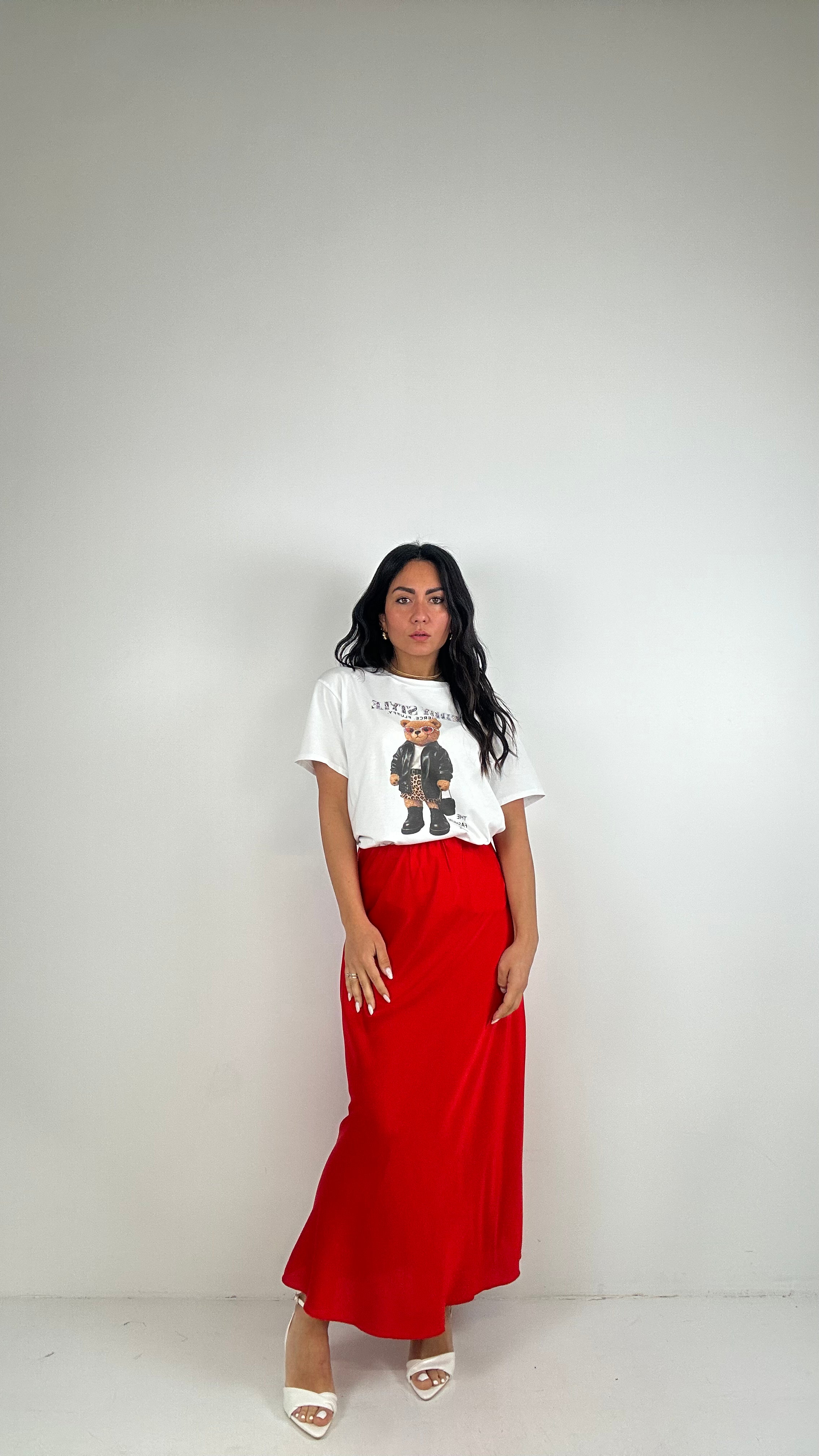 Gonna SATIN - ROSSO