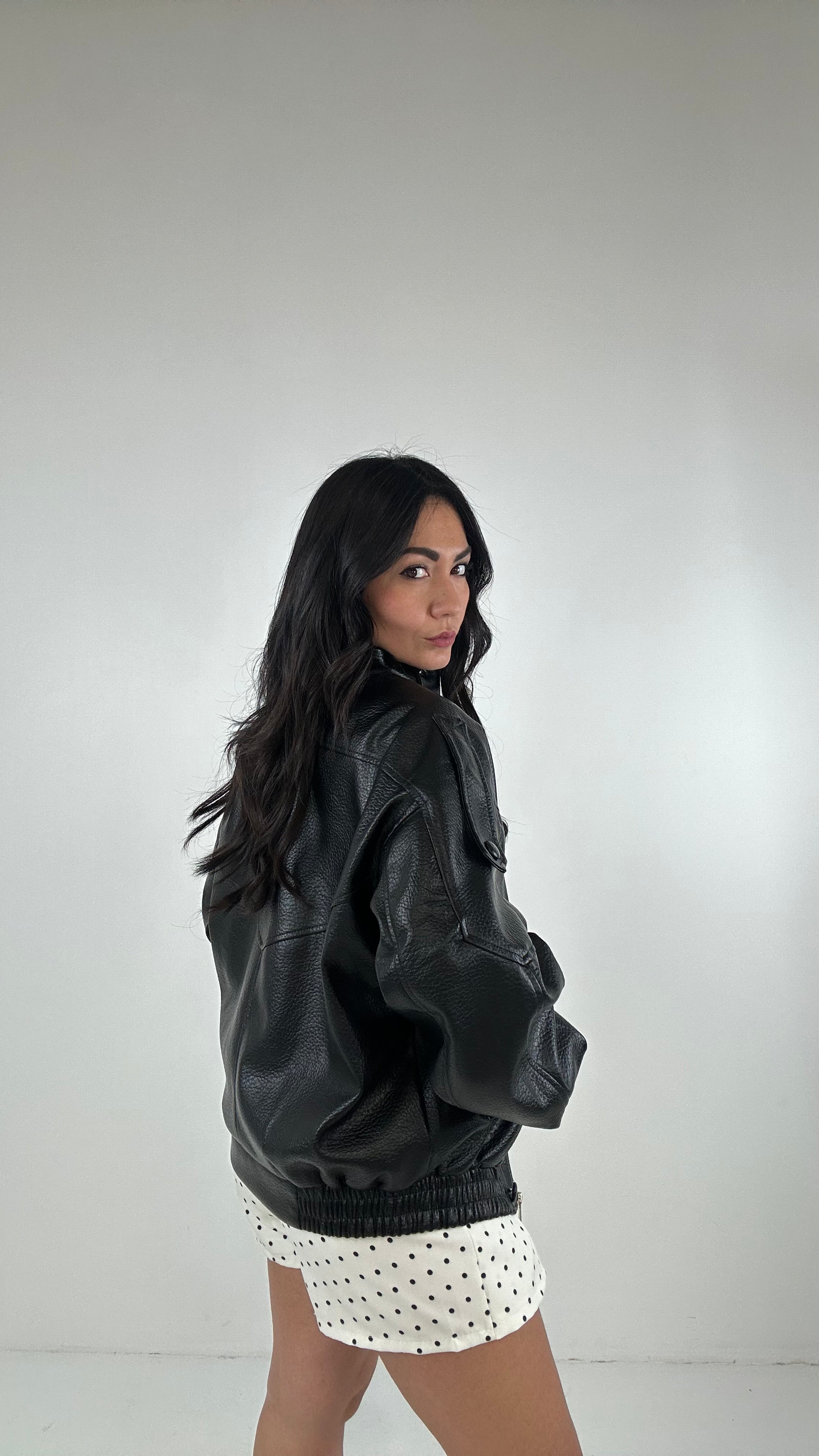 Giubbino ECOPELLE ZAR. - NERO