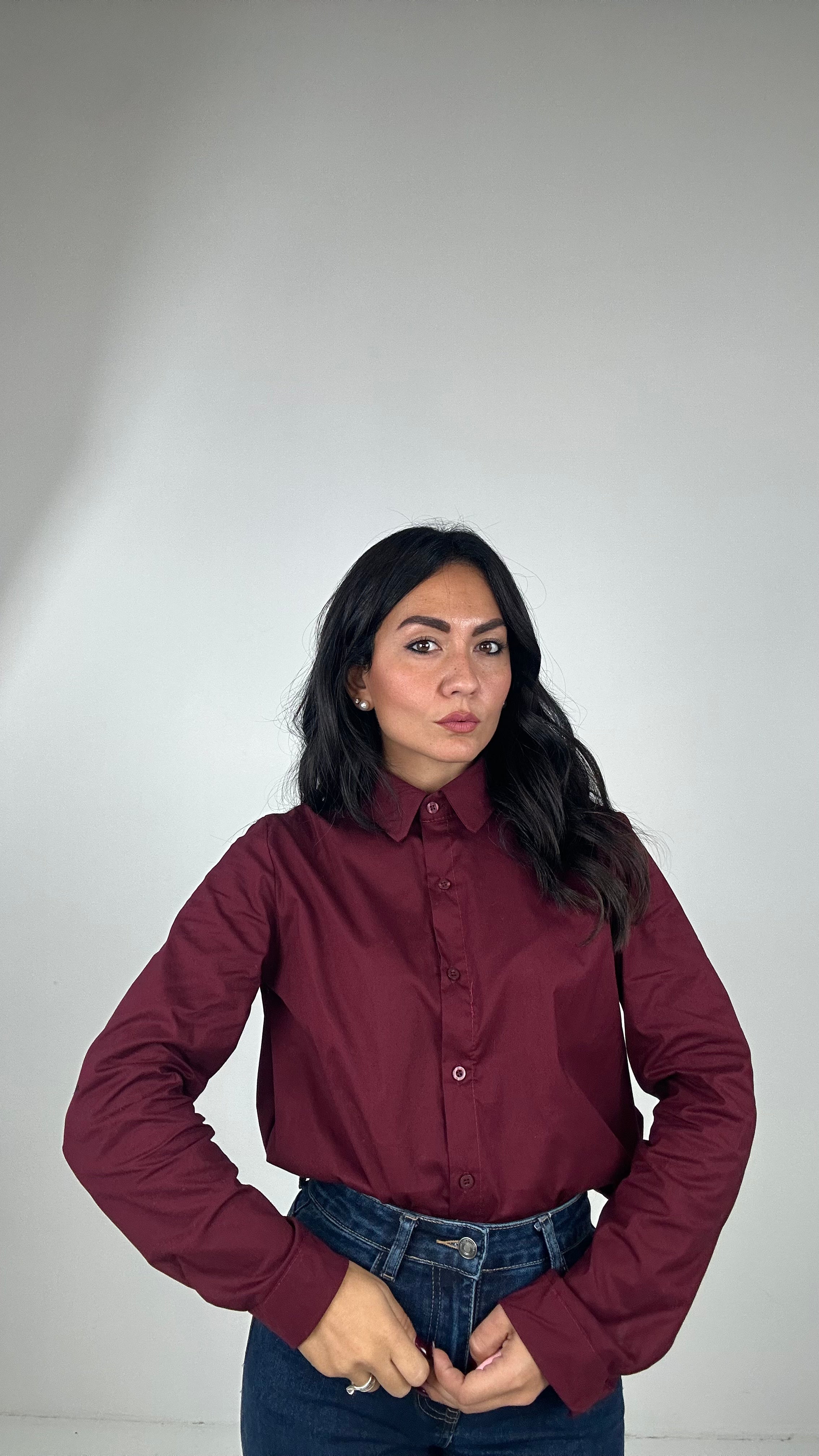 Camicia BASIC - BORDEAUX