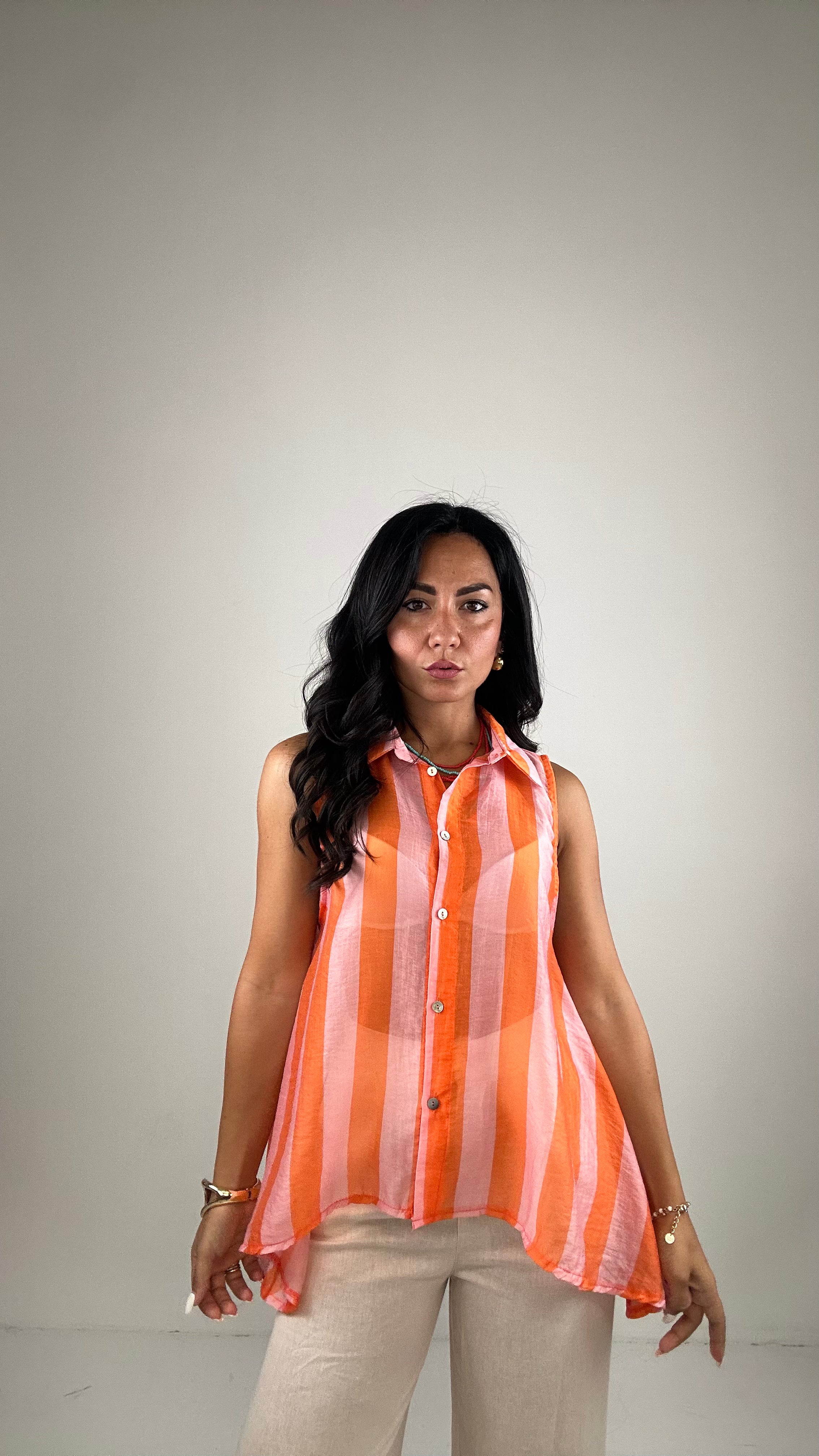 Camicia VELATA FANTASY - ARANCIO