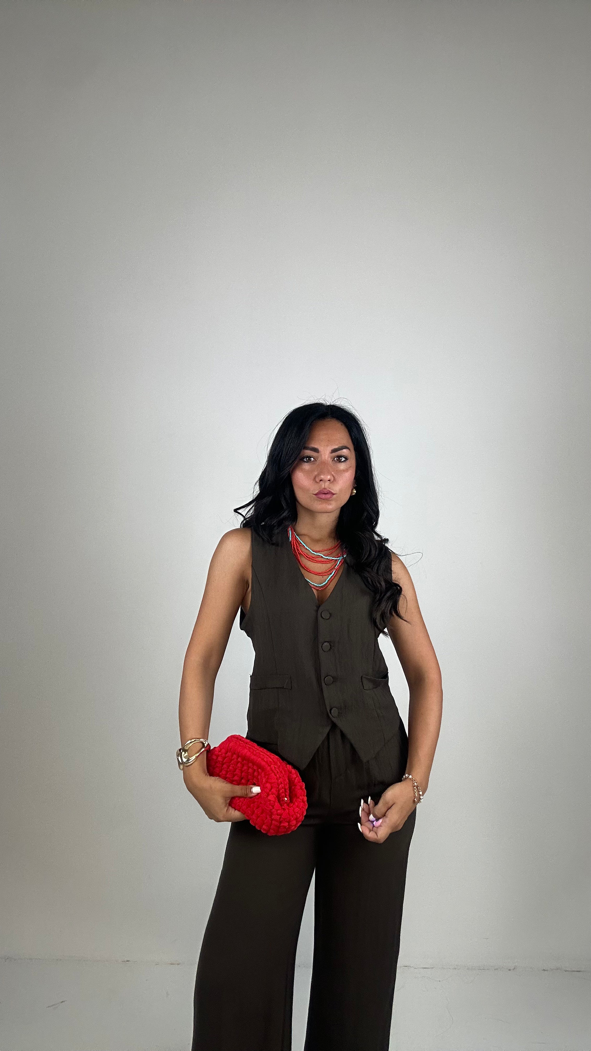 Completo GILET ARIANNA - MARRONE