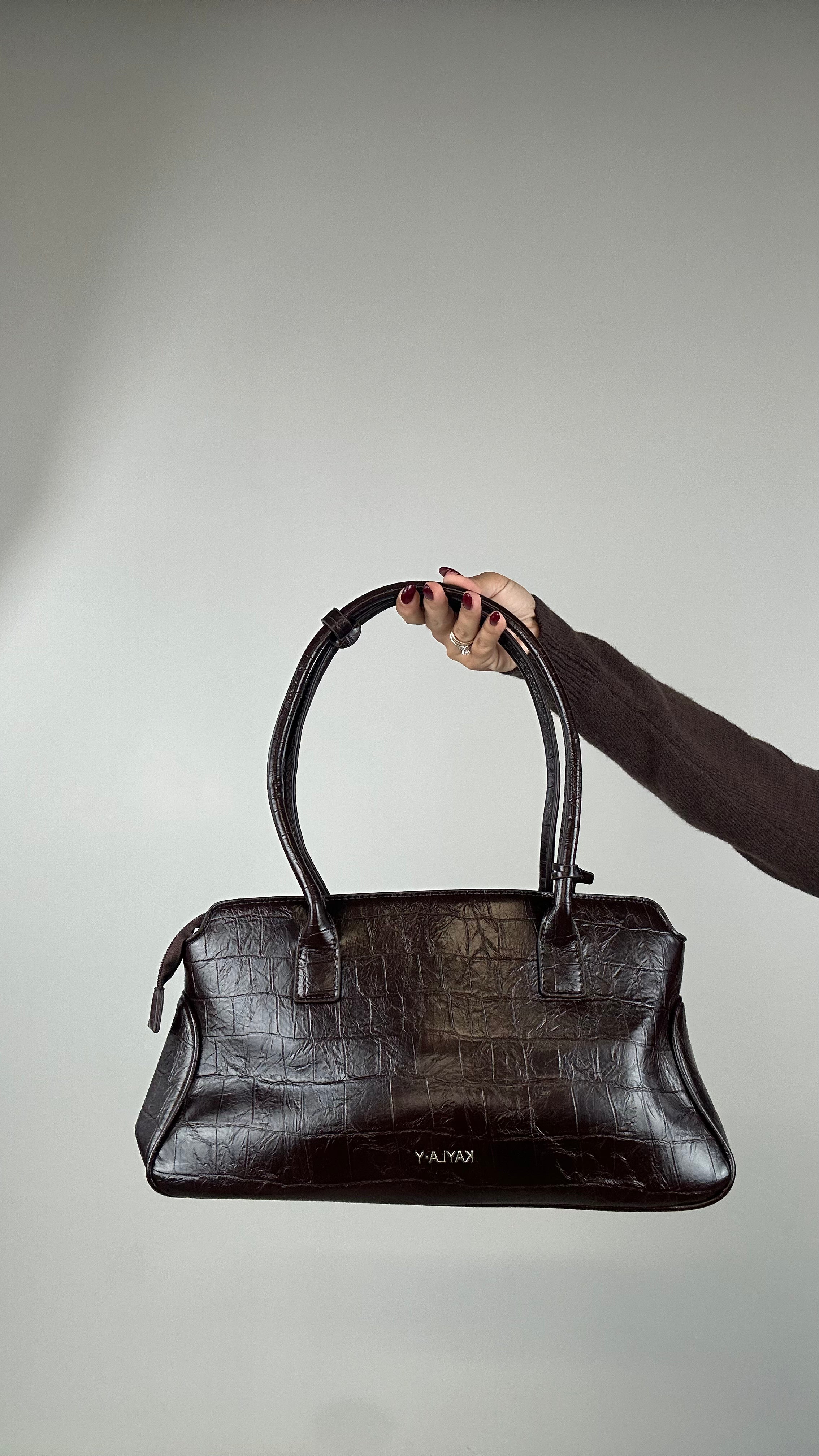 Borsa MARTELLATA RETTANGOLO - MARRONE