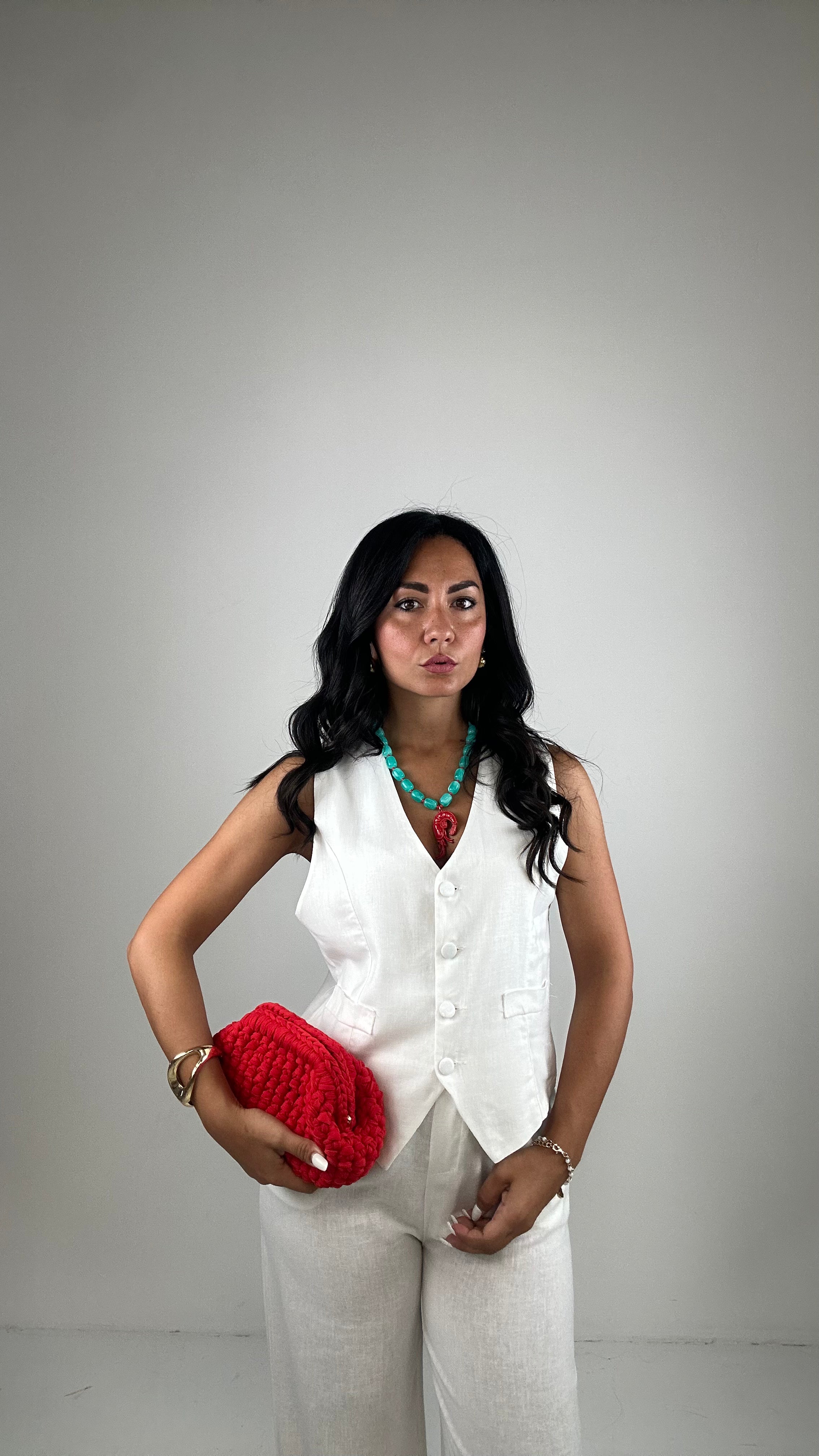 Completo GILET ARIANNA - BIANCO