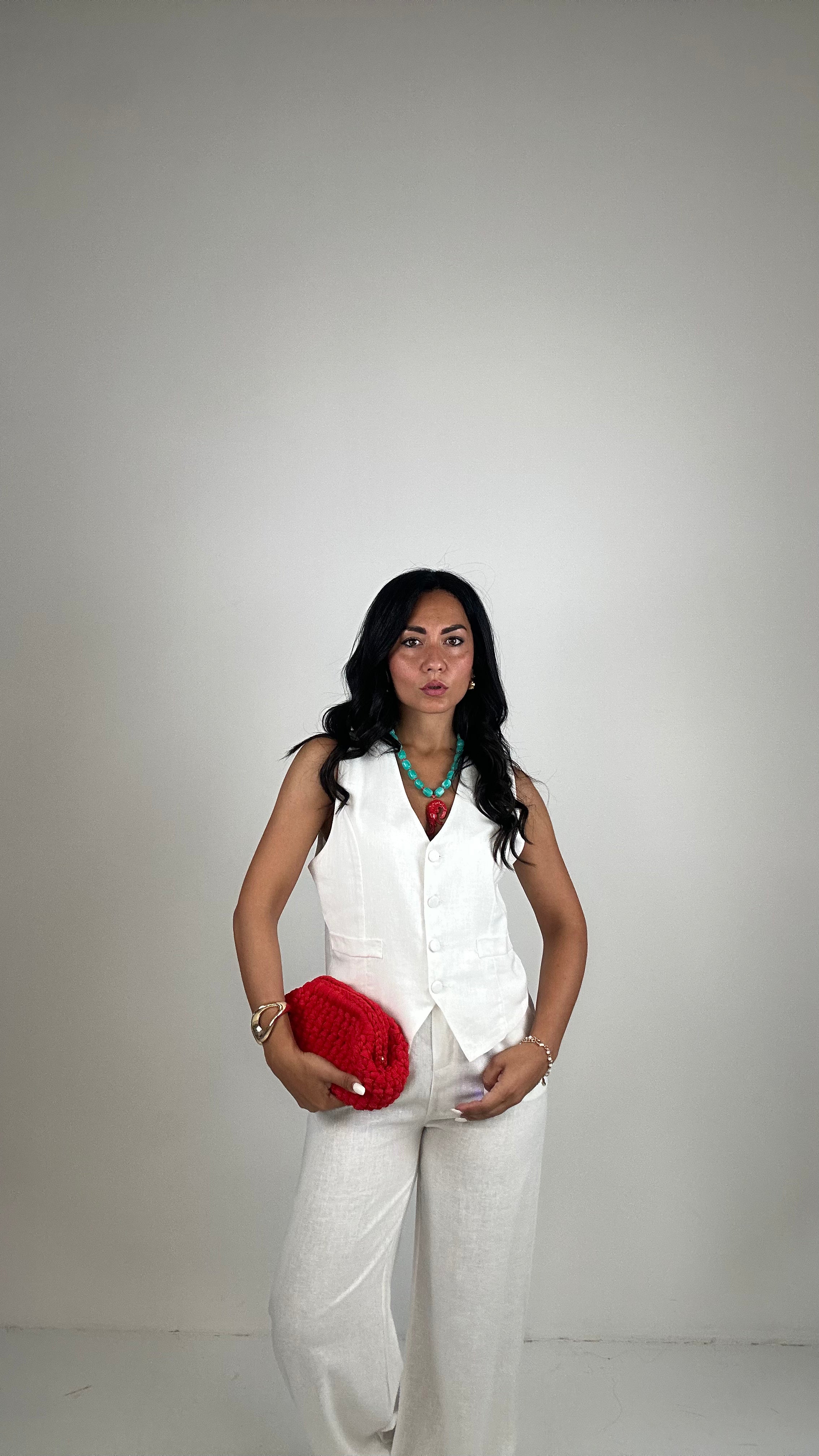 Completo GILET ARIANNA - BIANCO