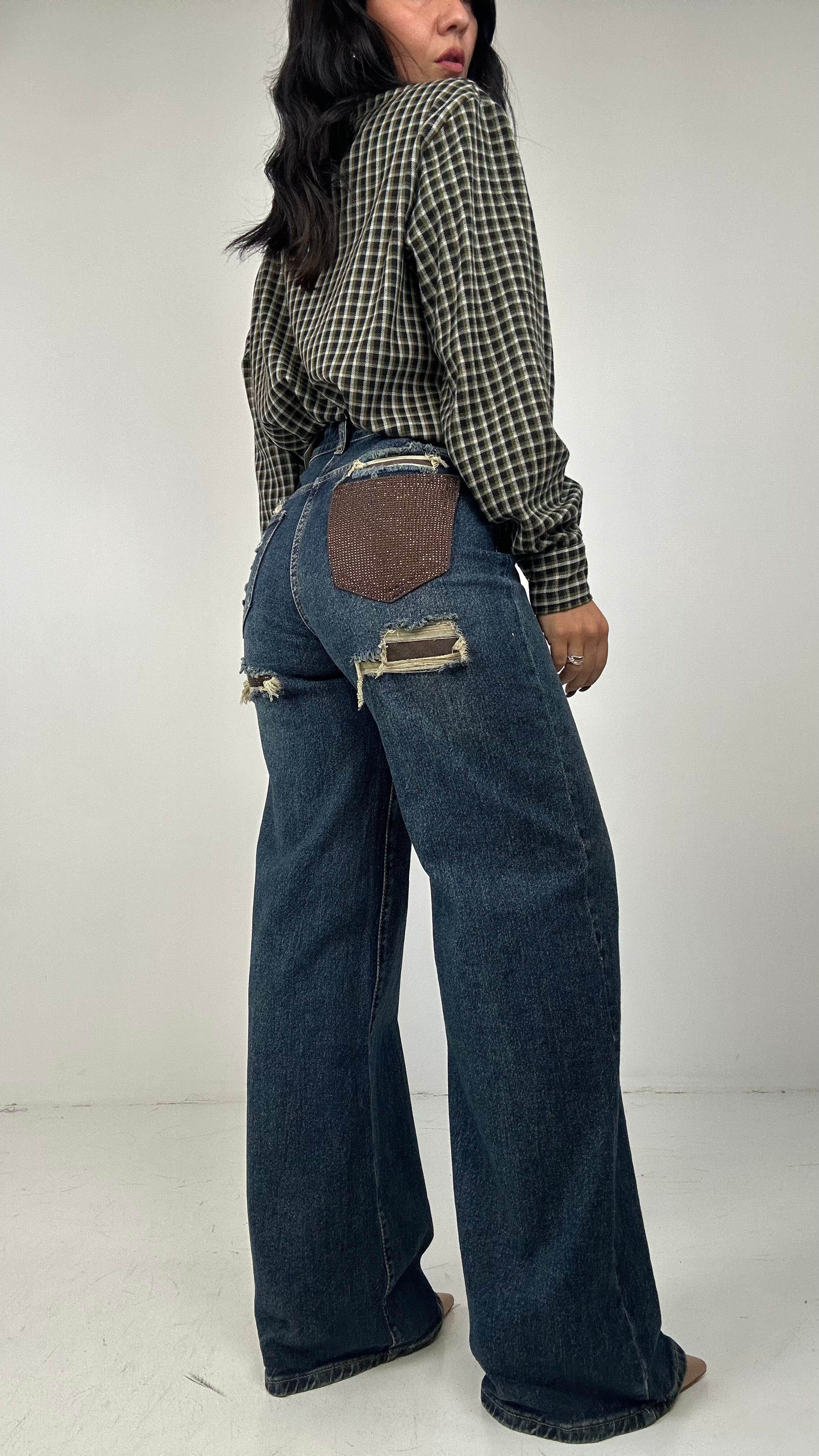 Jeans TASCA STRASS BROWN - JEANS