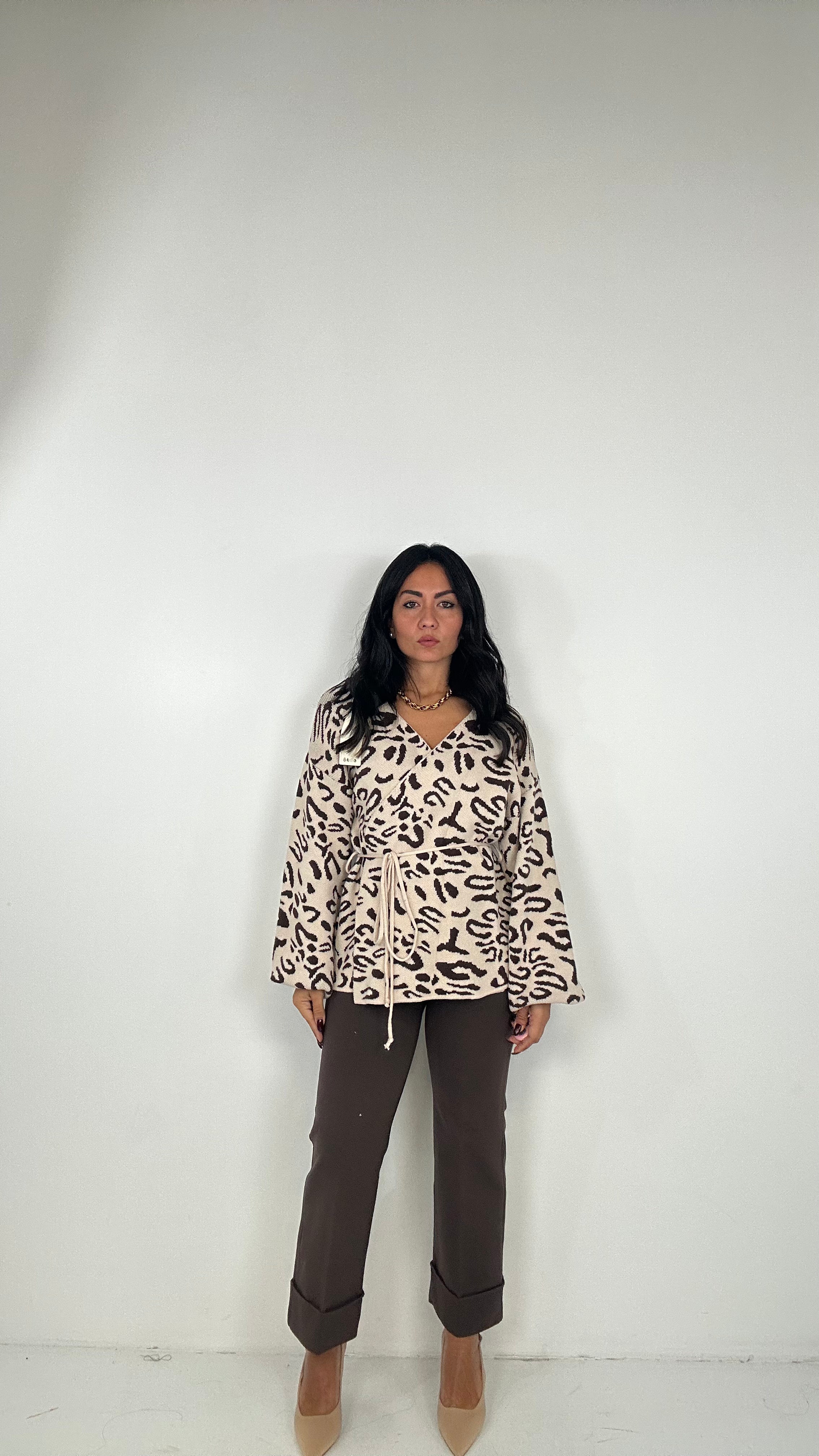 Pantalone MILANO PIEGA - MARRONE