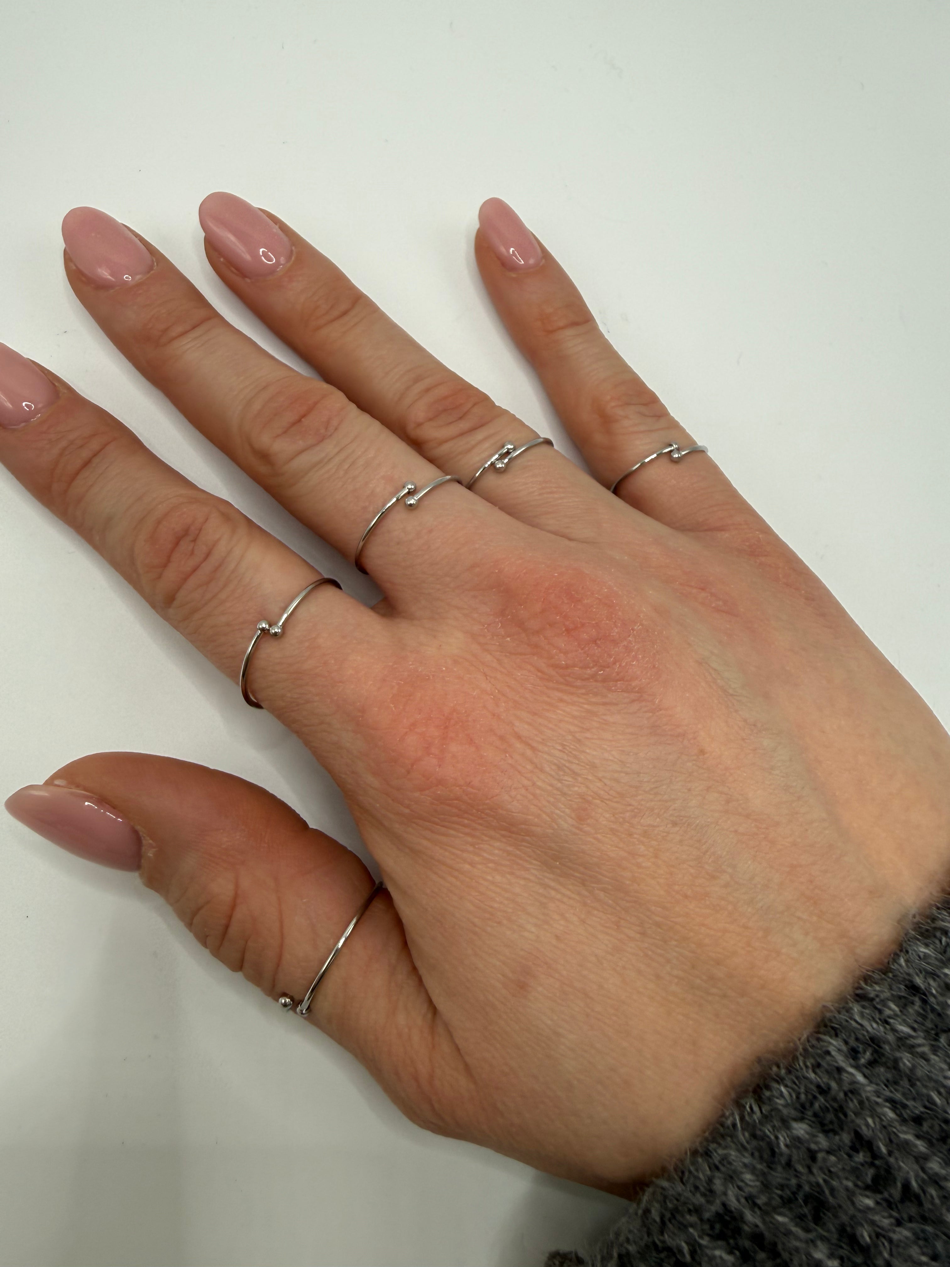 Set CINQUE ANELLI - ARGENTO