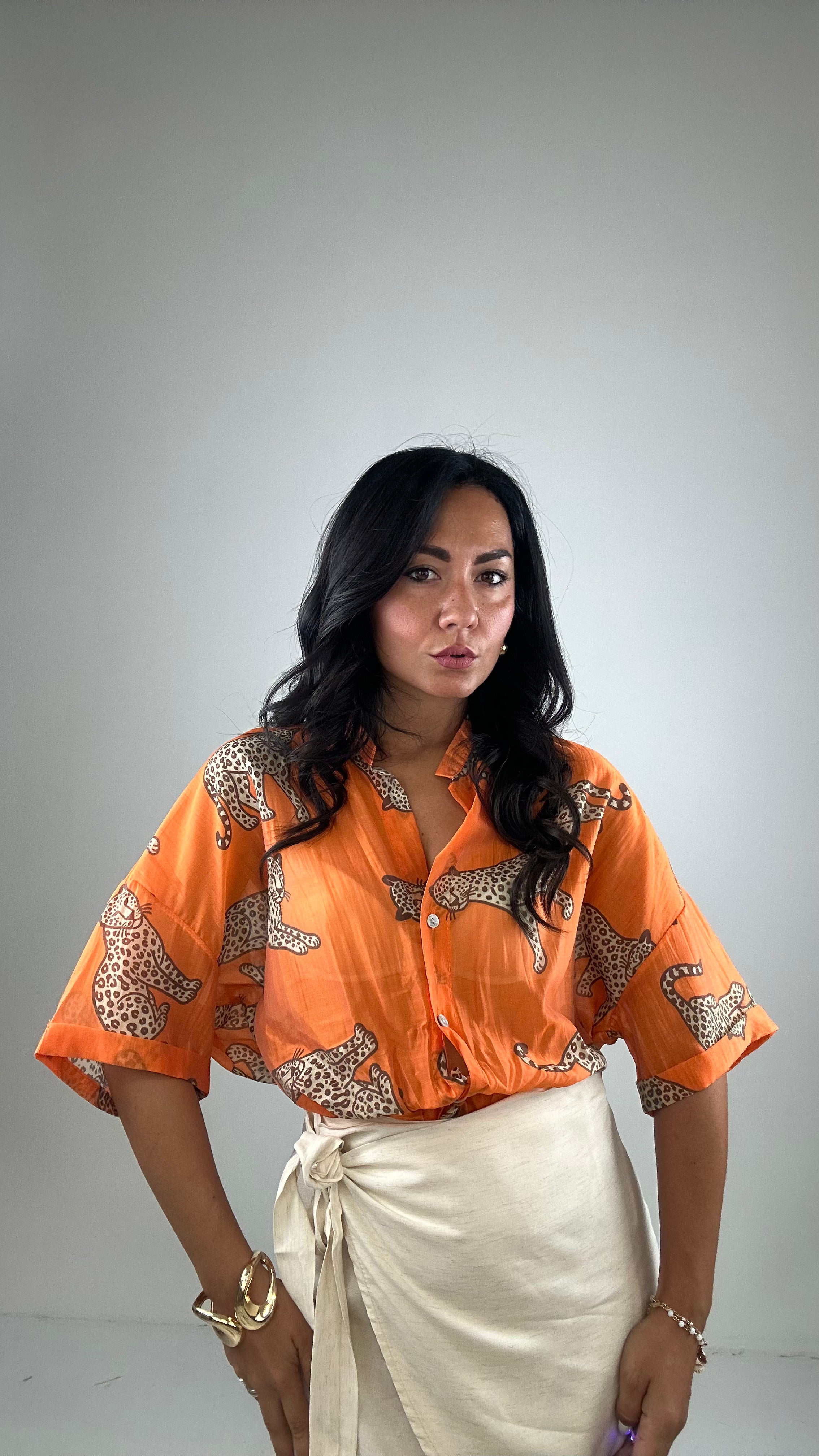 Camicia TIGRE - ARANCIO