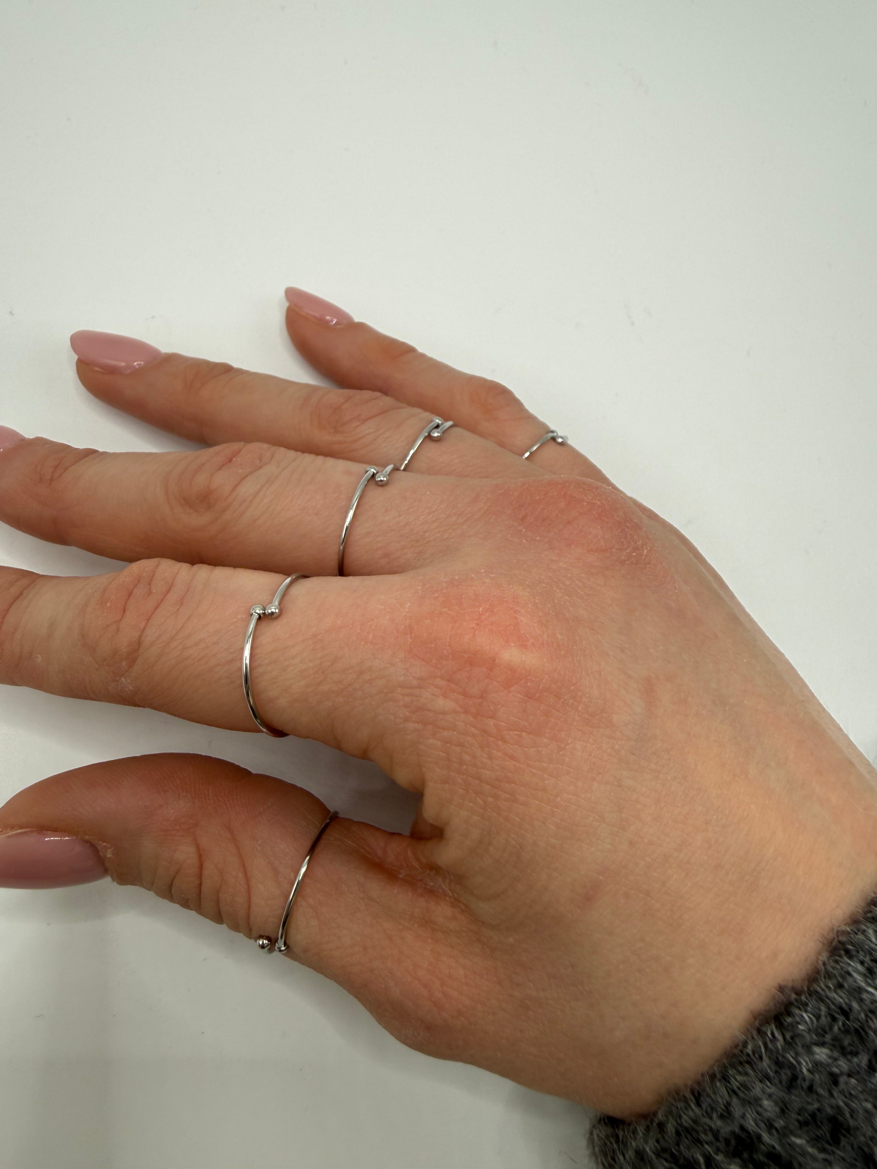 Set CINQUE ANELLI - ARGENTO