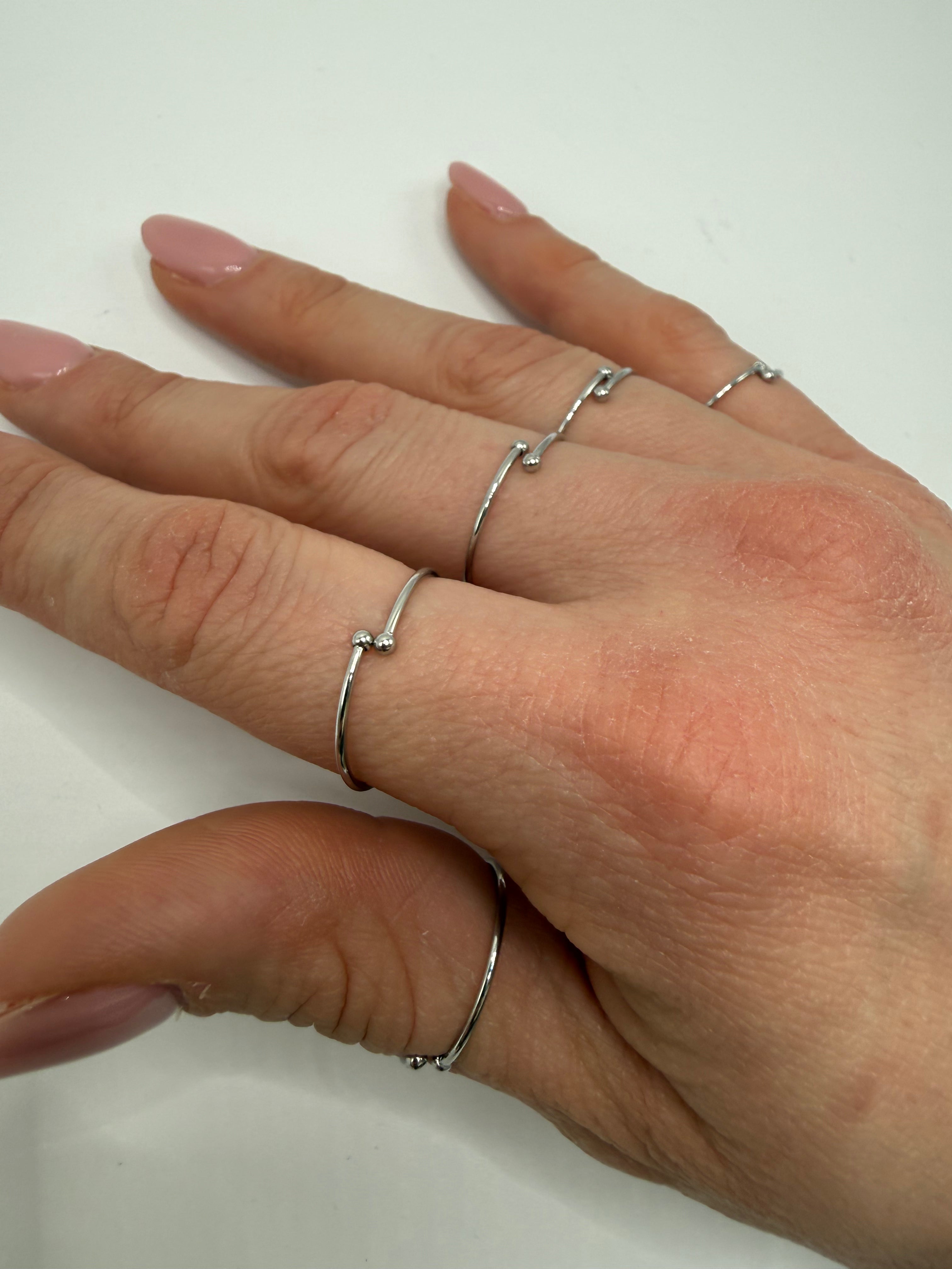 Set CINQUE ANELLI - ARGENTO