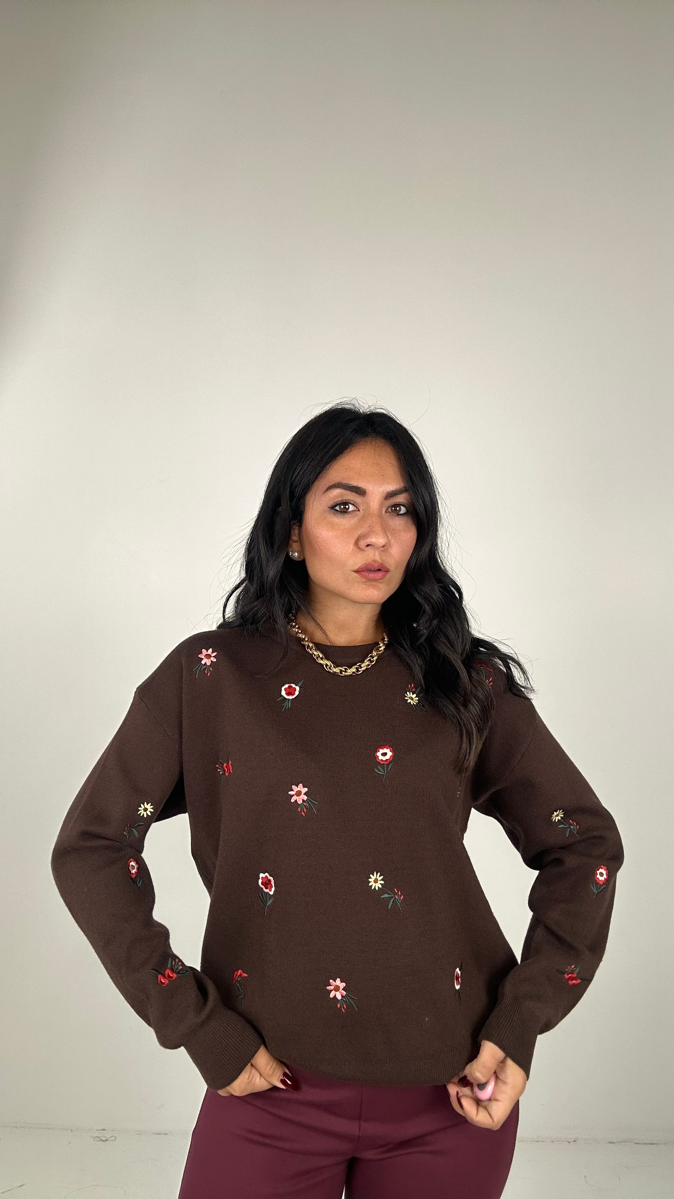 Pull FIORELLA - MARRONE