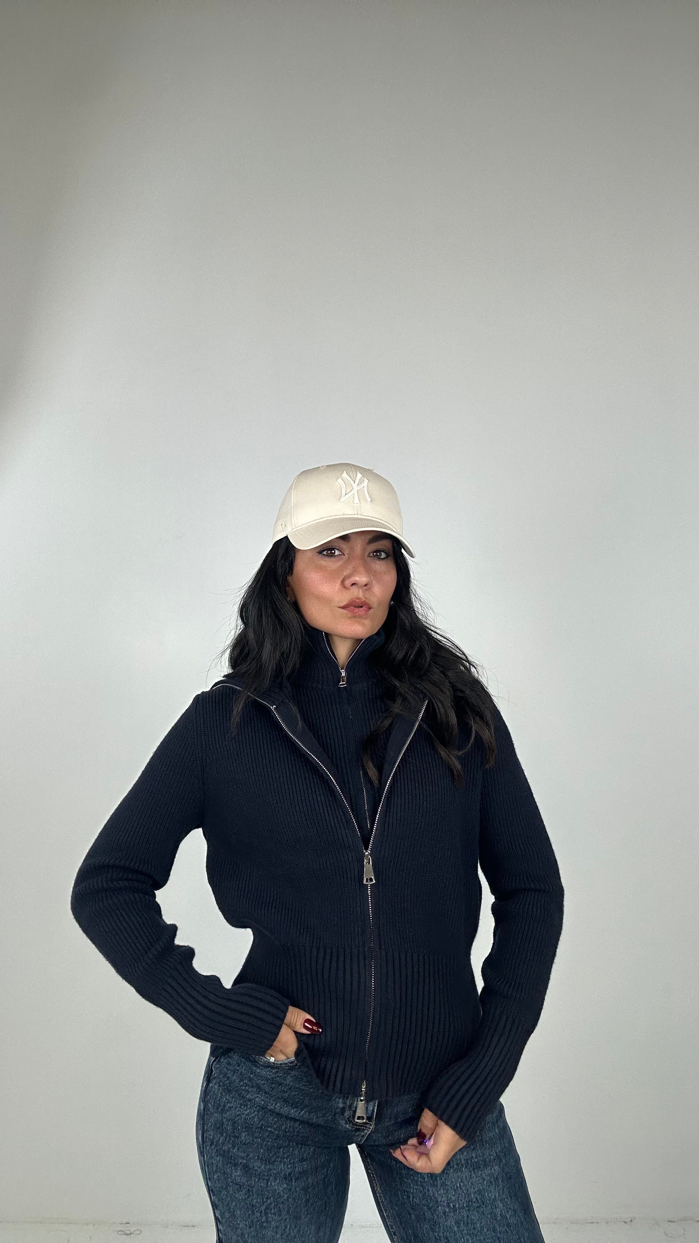 Pull 2 pezzi CON CERNIERA - BLU
