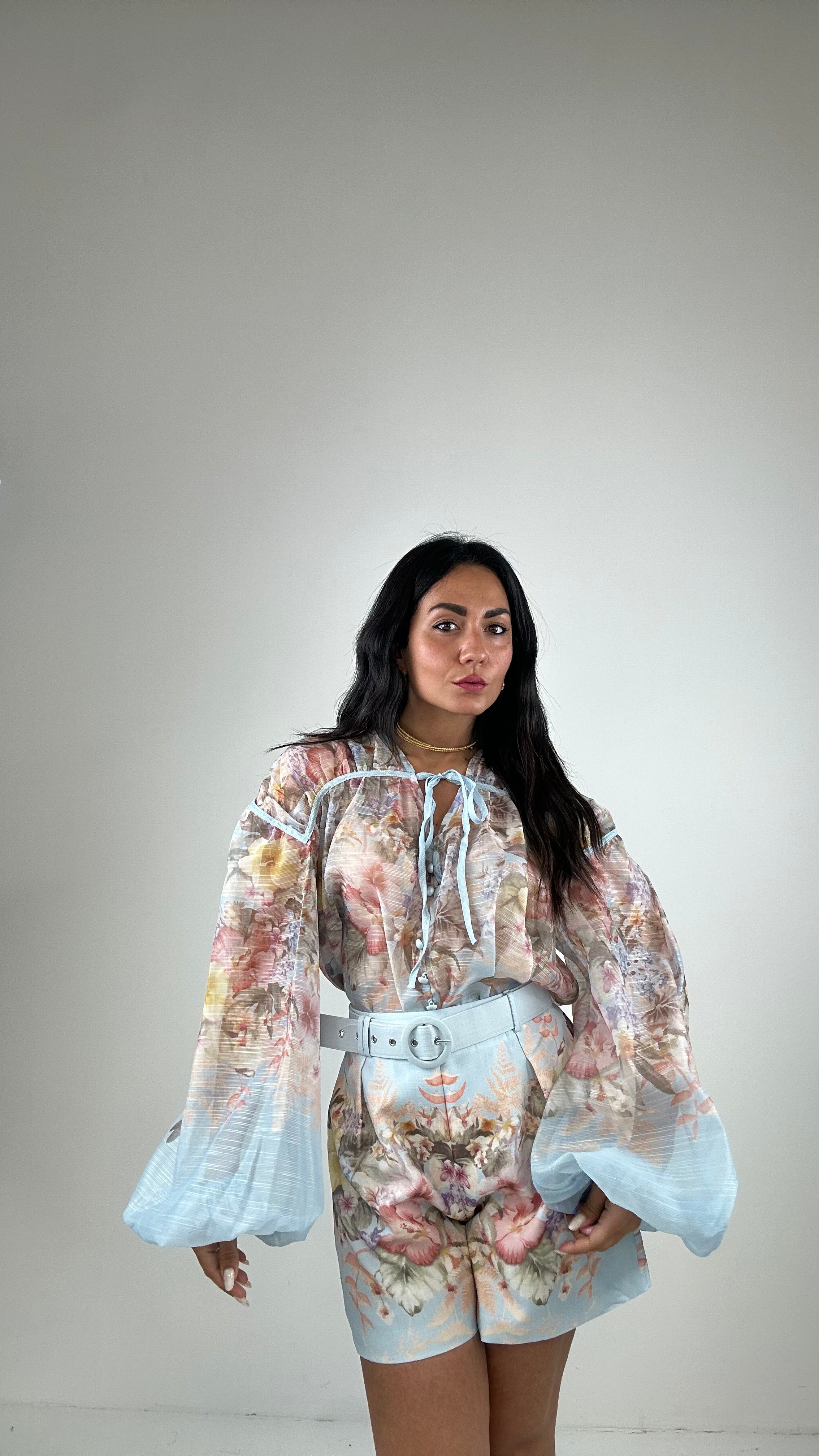 Coordinato CAPRI ROMANTIC - CELESTE