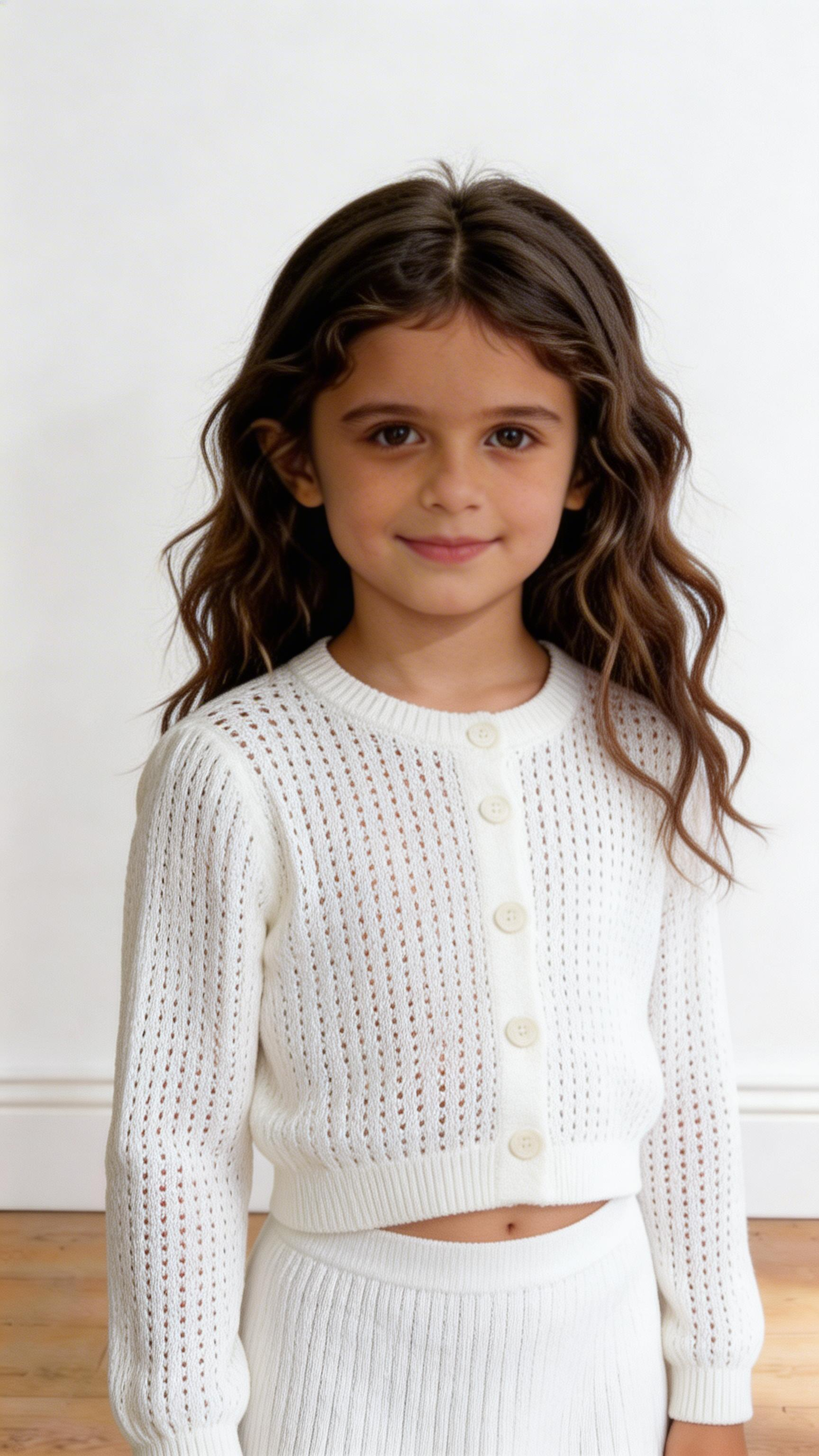 Cardigan TRAFORO 4-12A - BIANCO