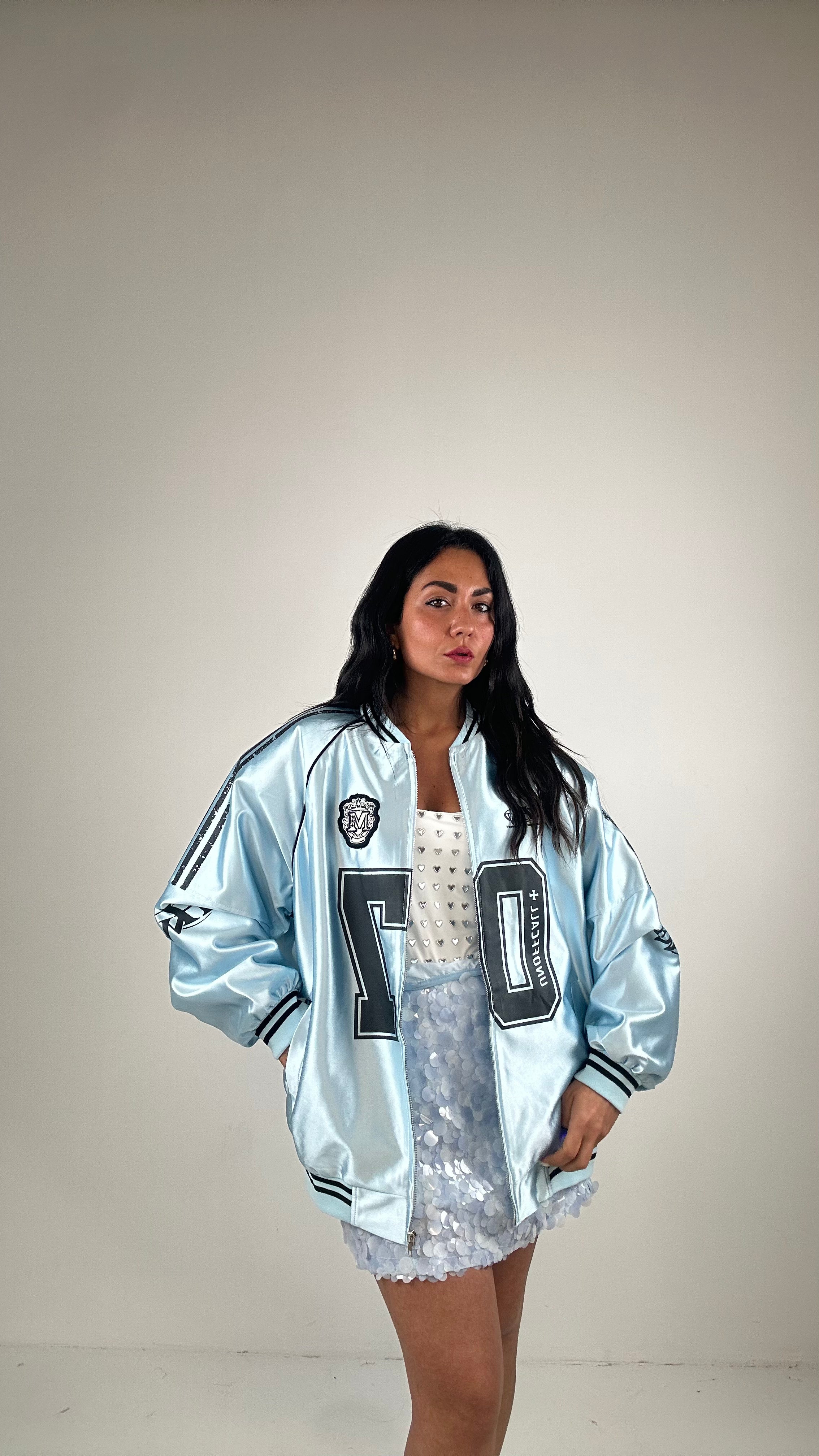 Bomber SATIN 07 - CELESTE