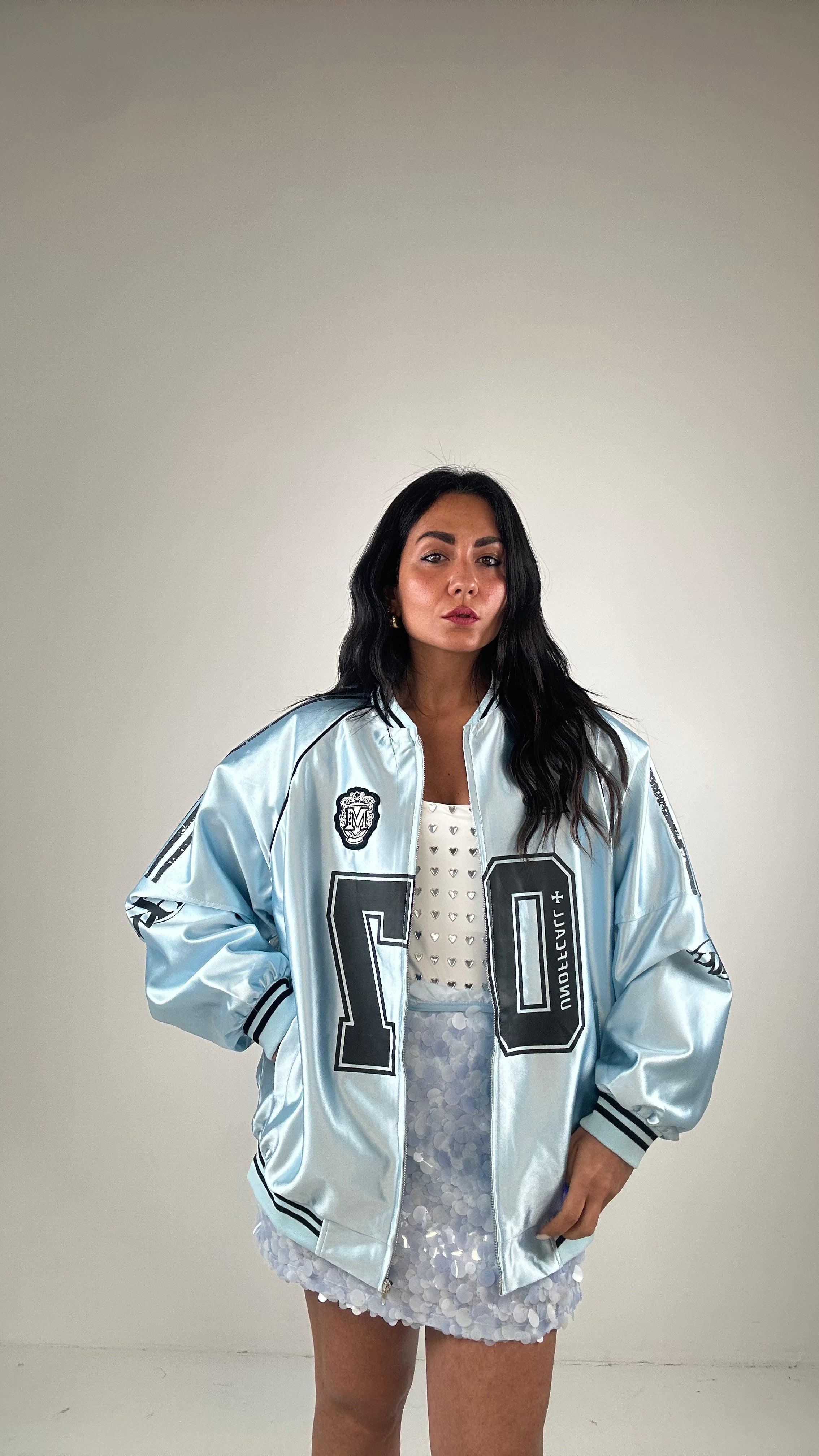 Bomber SATIN 07 - CELESTE