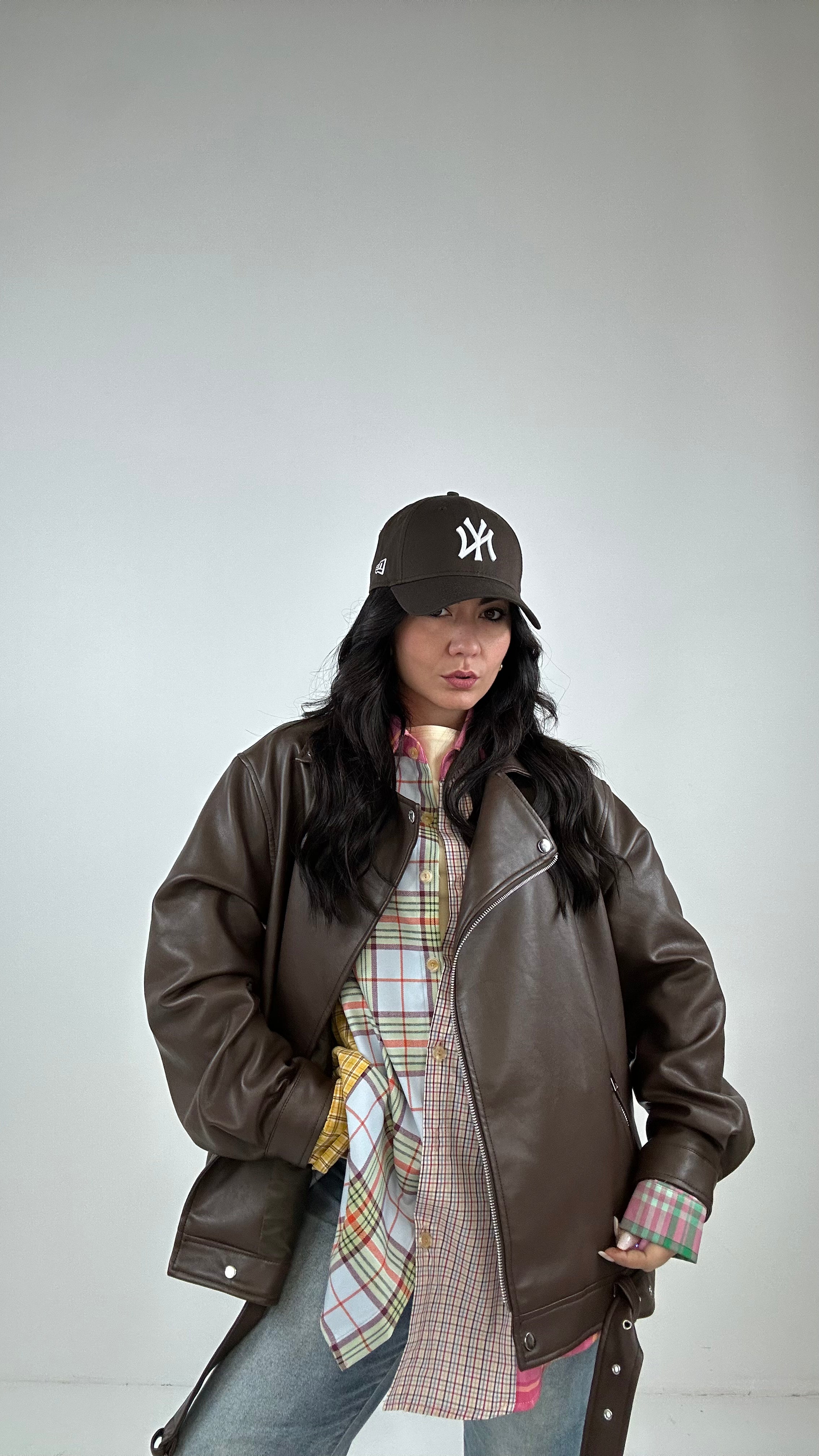 Chiodo OVER PALLONCINO - MARRONE