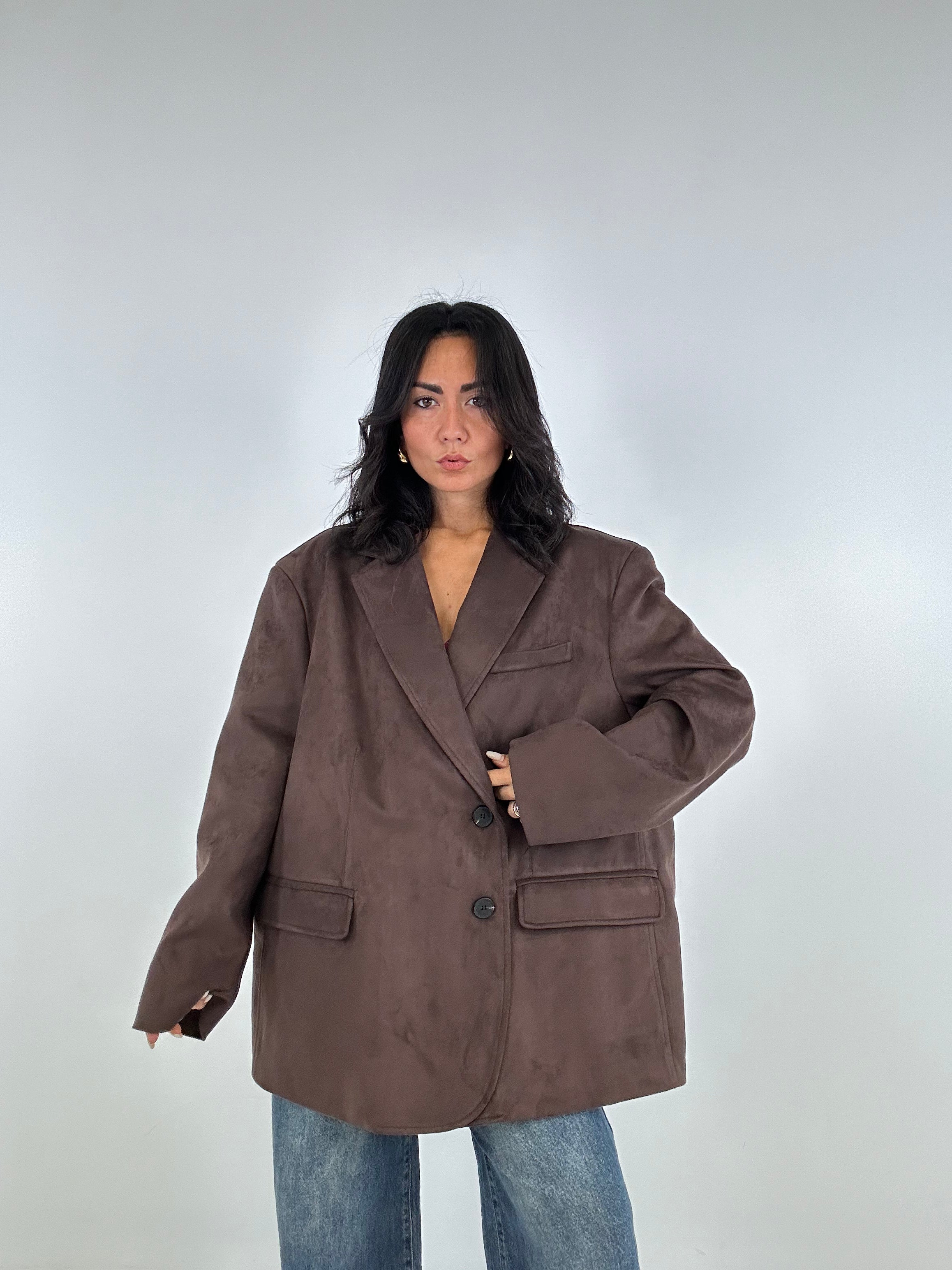 Blazer LUMINA CAMOSCIO - MARRONE