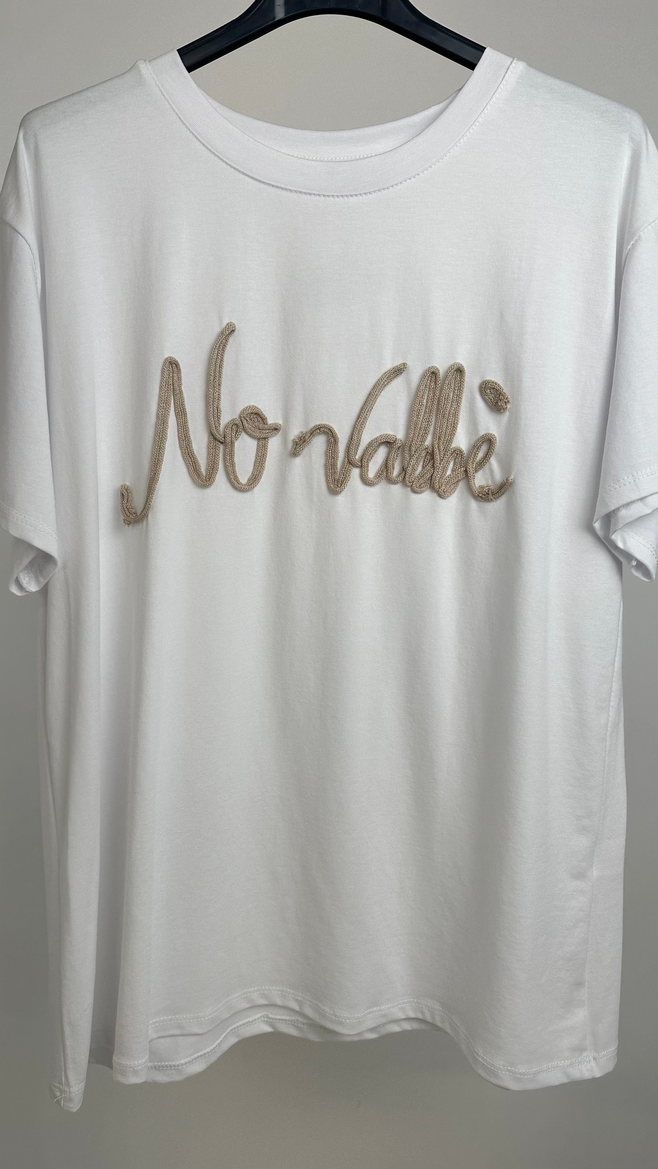 T-shirt NO VABBE' - BEIGE