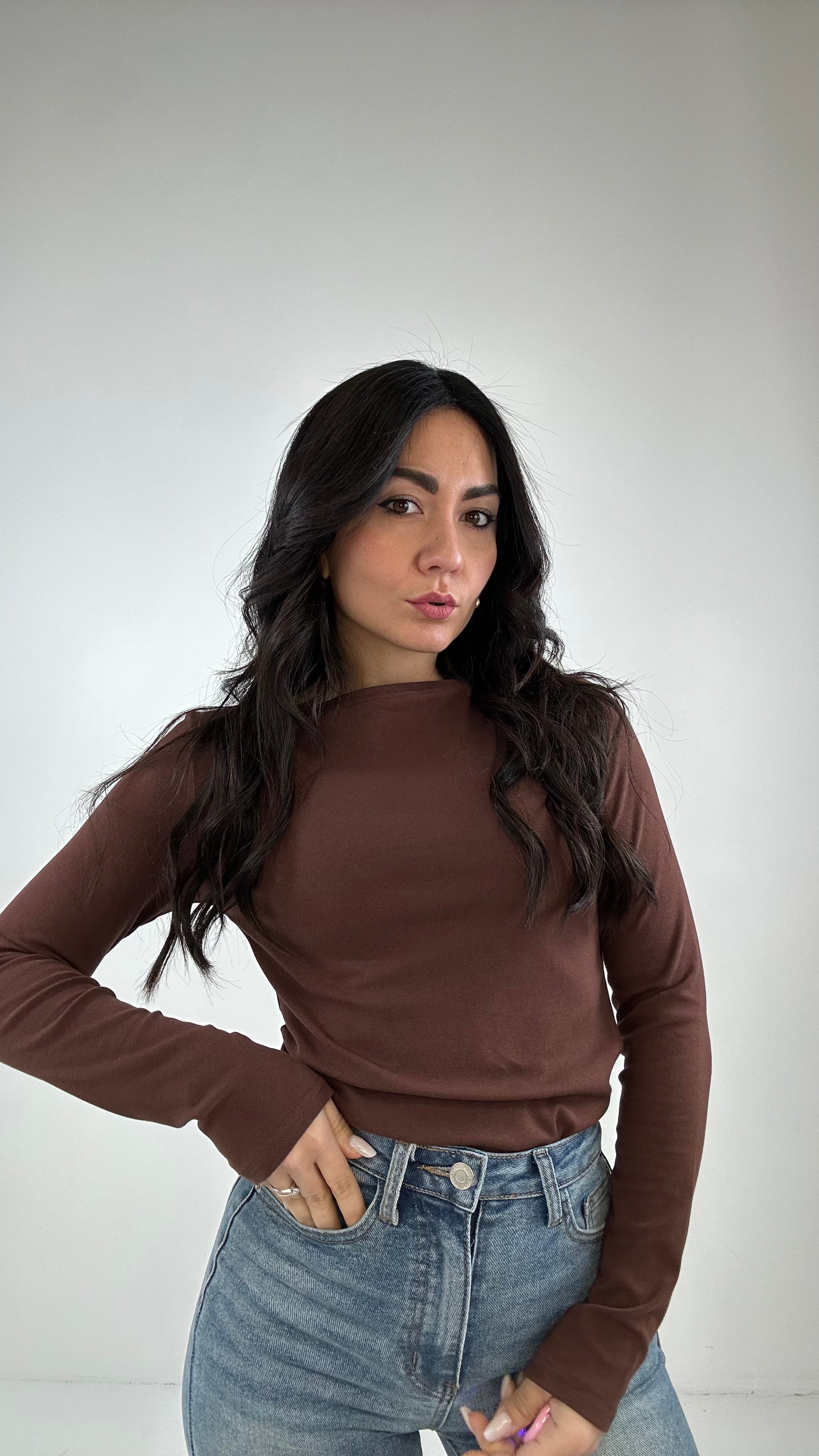 Body BASIC COTONE - MARRONE