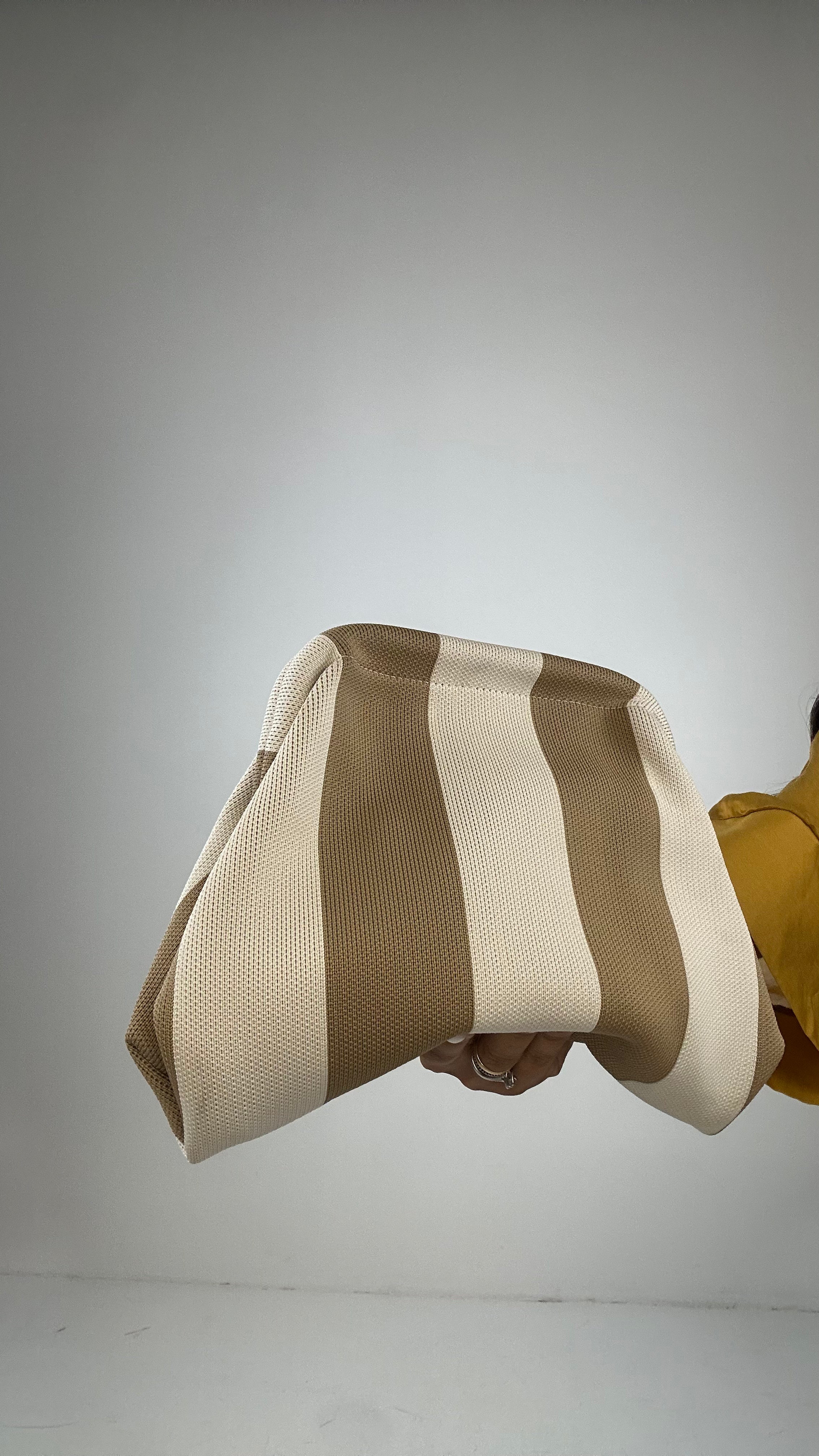 Clutch IN TESSUTO - crema-verde