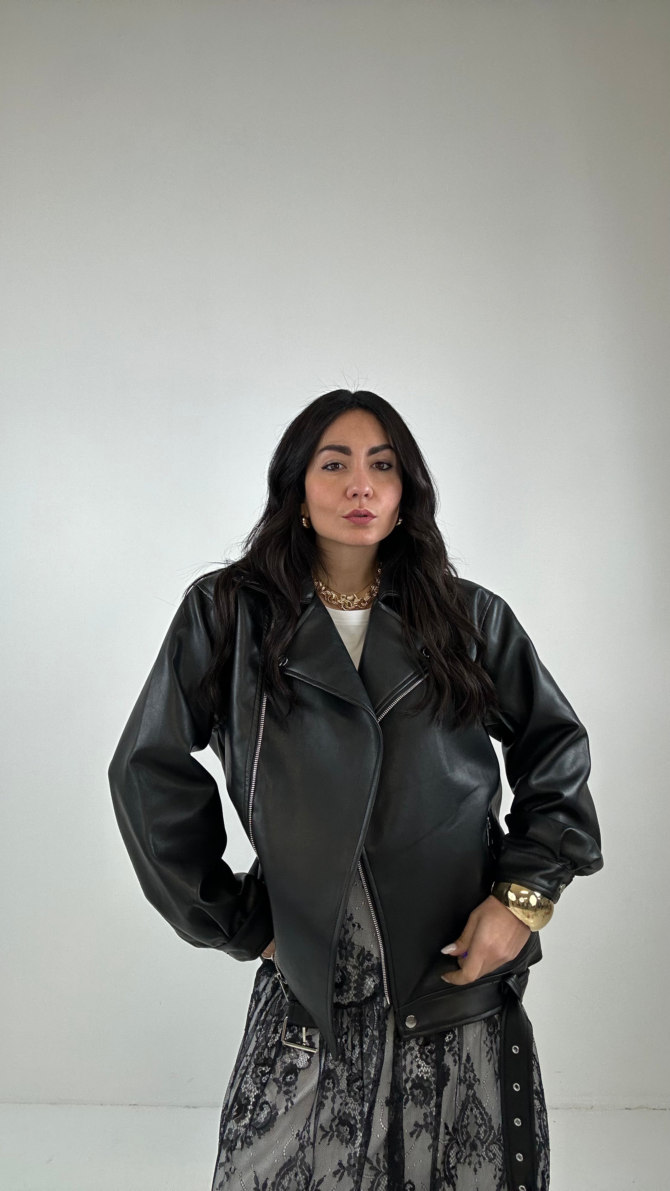 Chiodo OVER PALLONCINO - NERO