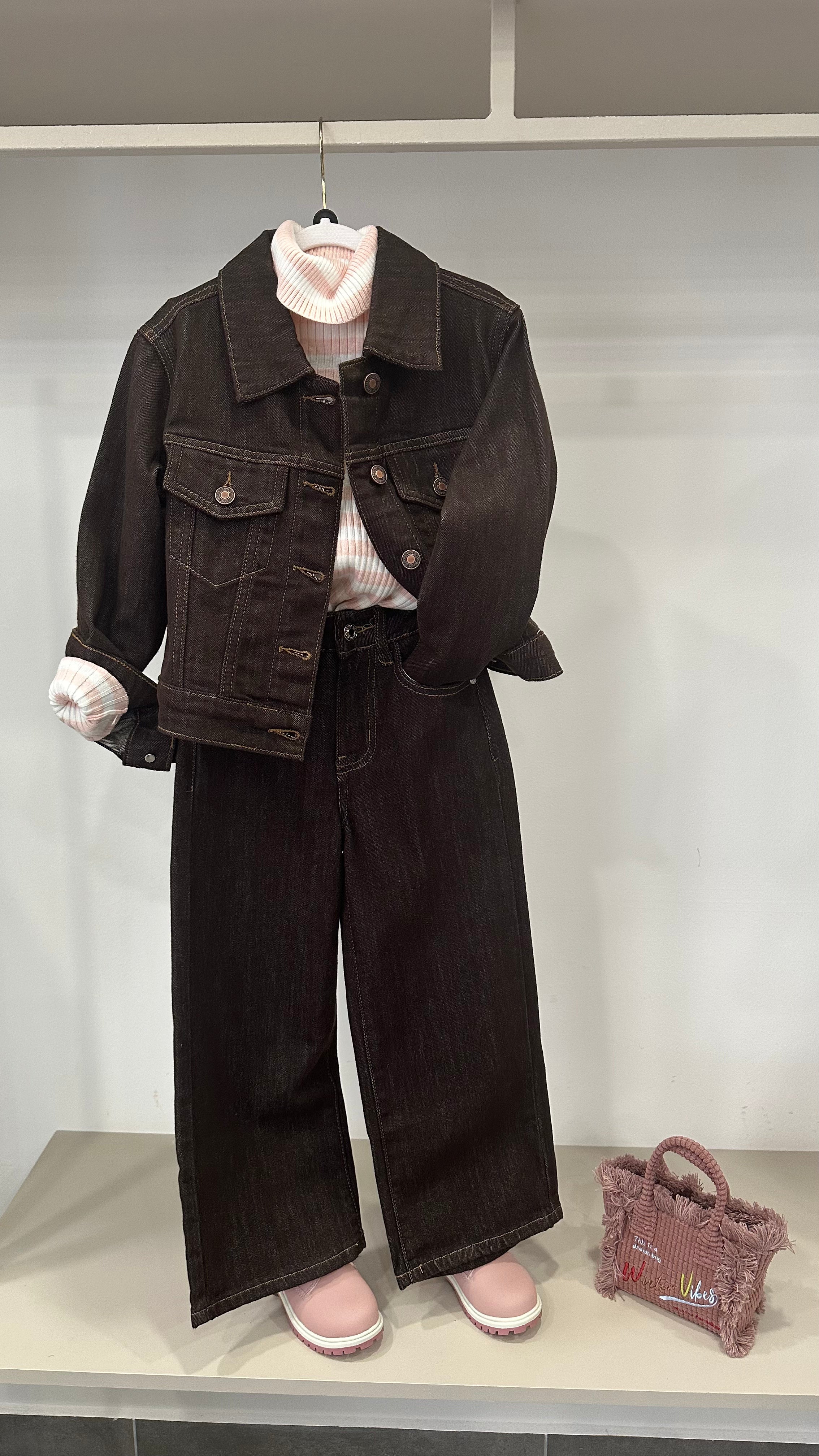 Jeans WIDE BROWN 5-14A - MARRONE