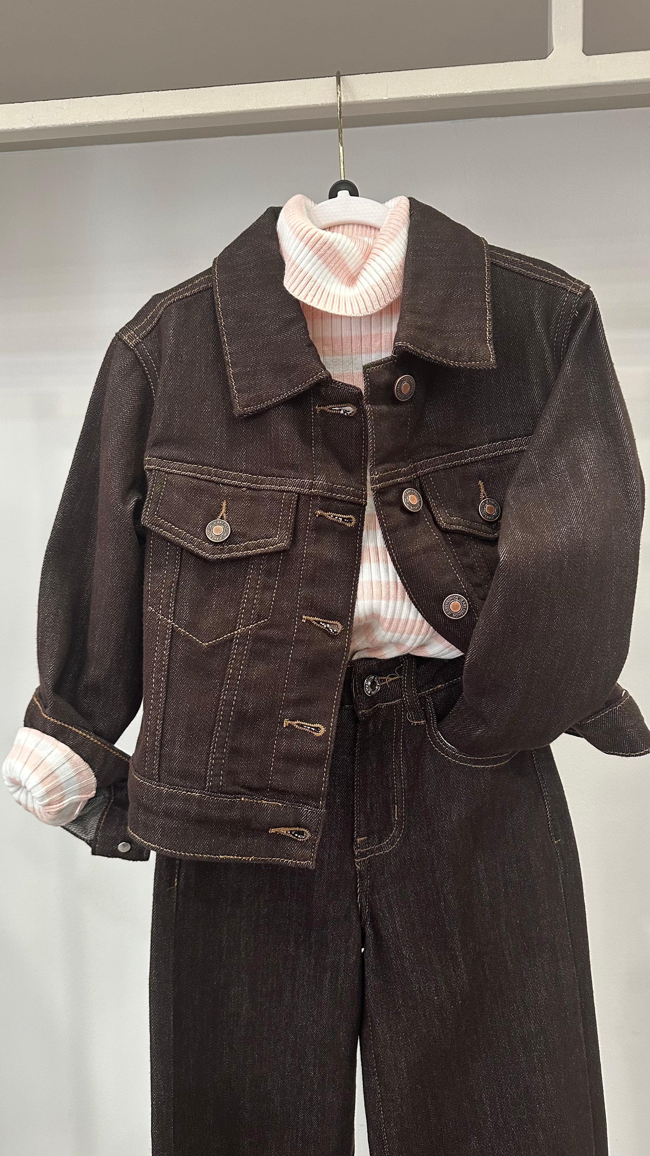Giubbino JEANS BROWN 5-14A - MARRONE