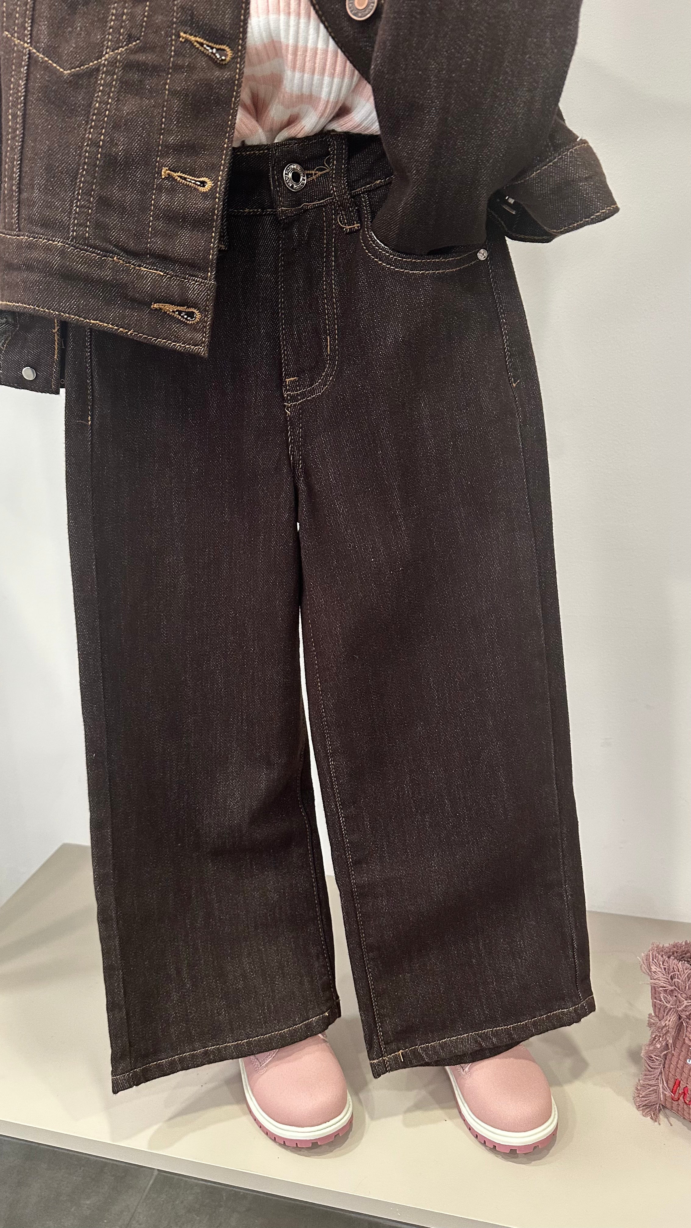 Jeans WIDE BROWN 5-14A - MARRONE