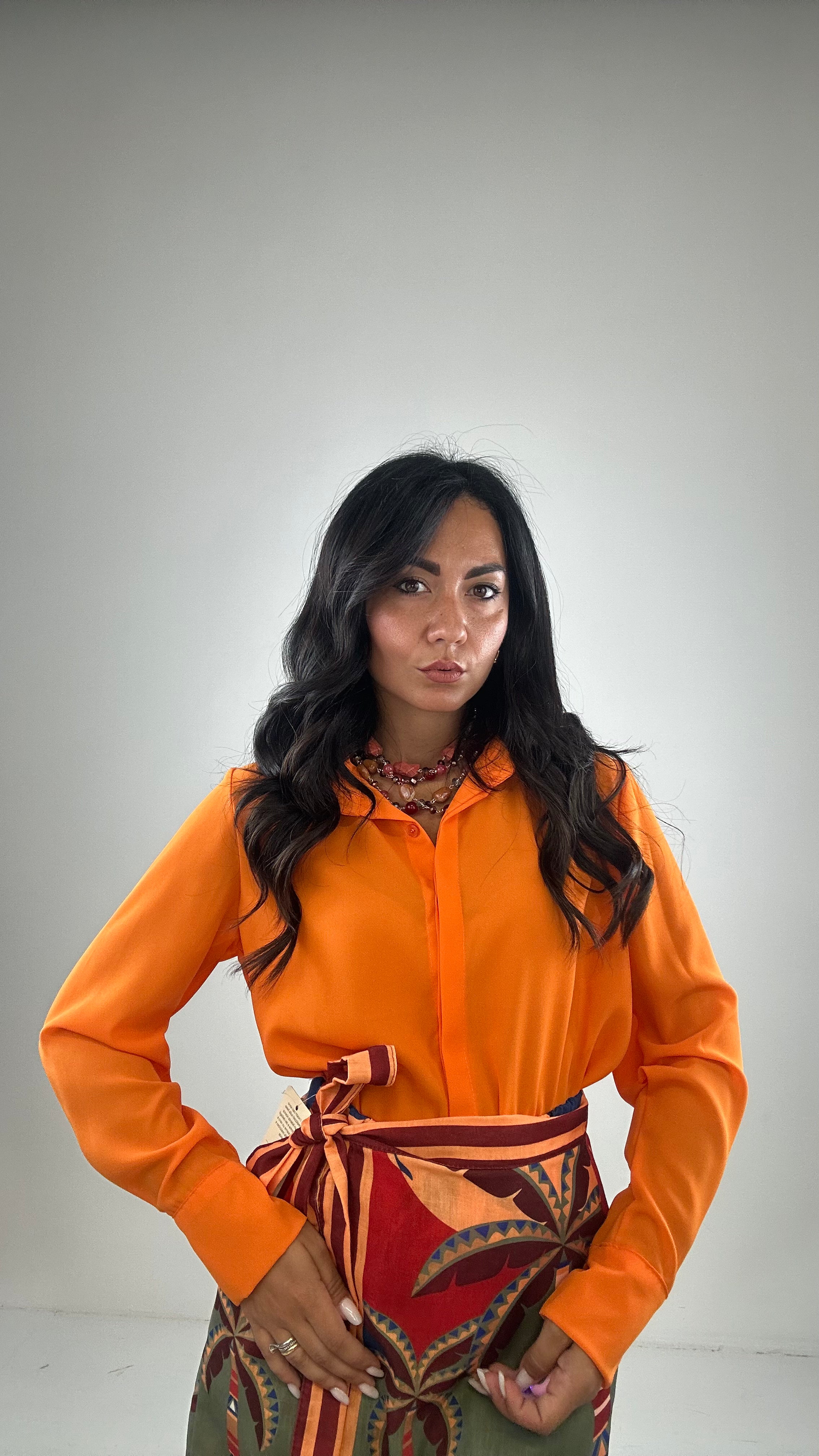 Camicia COLOR VELO - ARANCIO