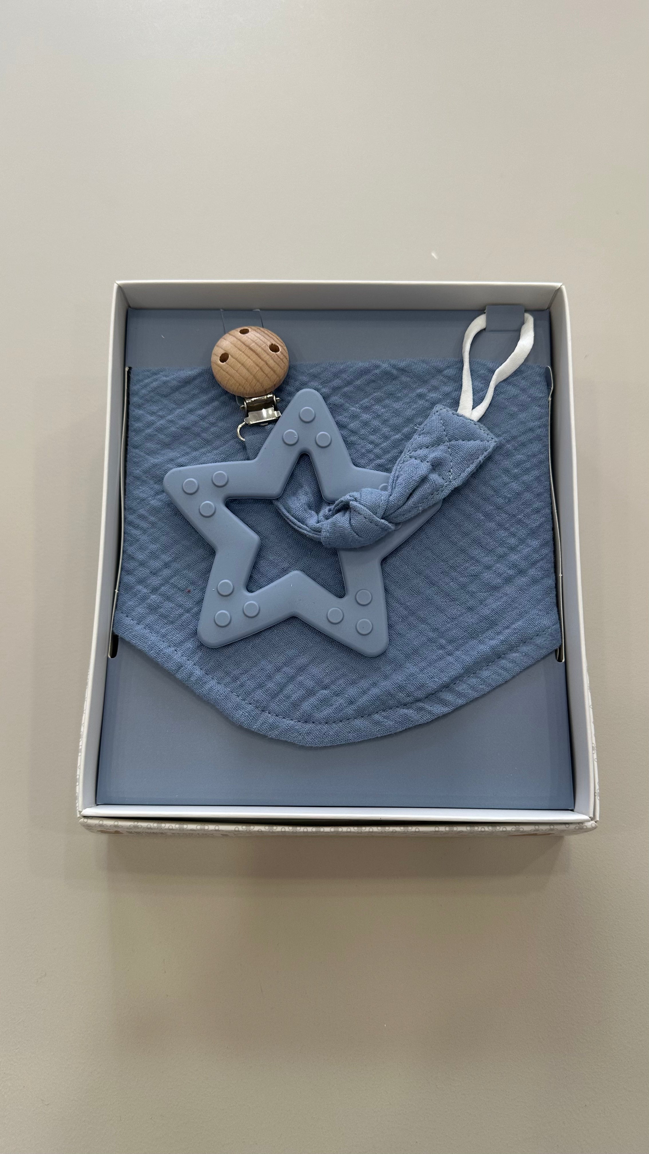 Set bavetta GIOCO DENTIZIONE + CATENELLA - BLU