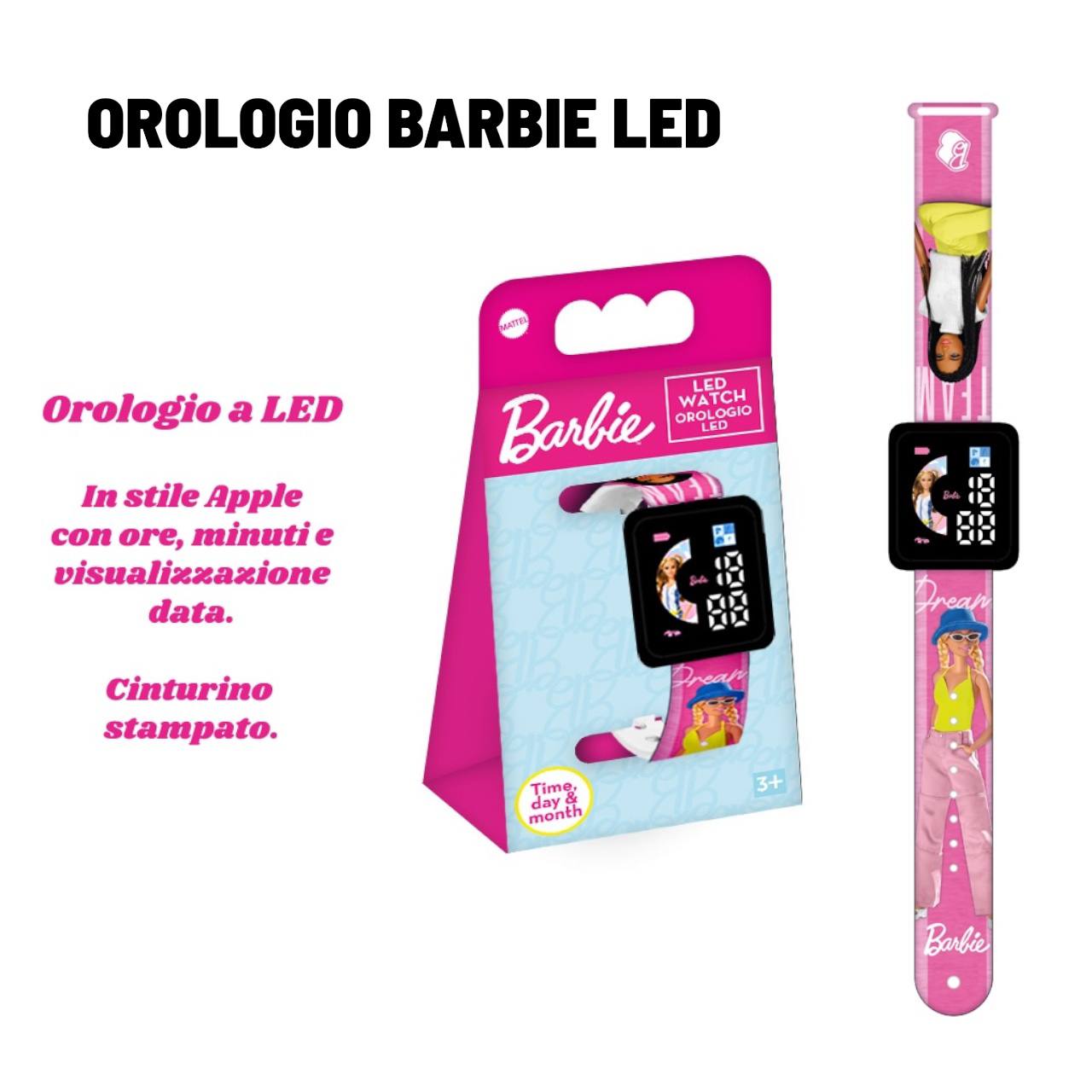 Orologio LED BARBIE - ROSA