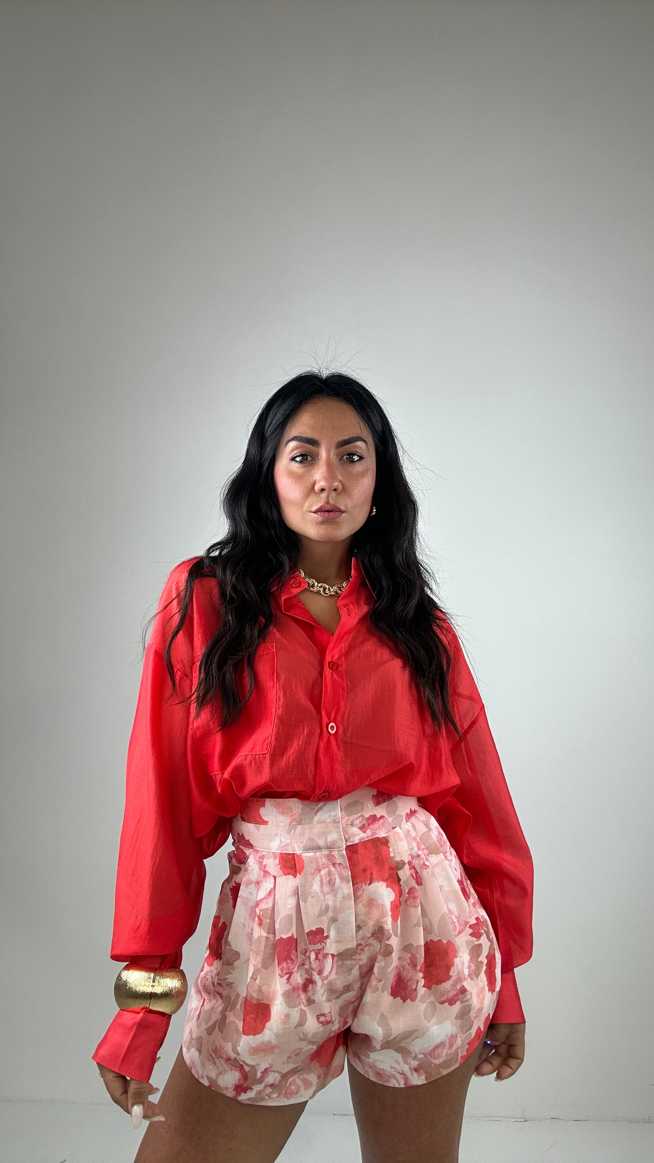Camicia VELO BASIC - ROSSO