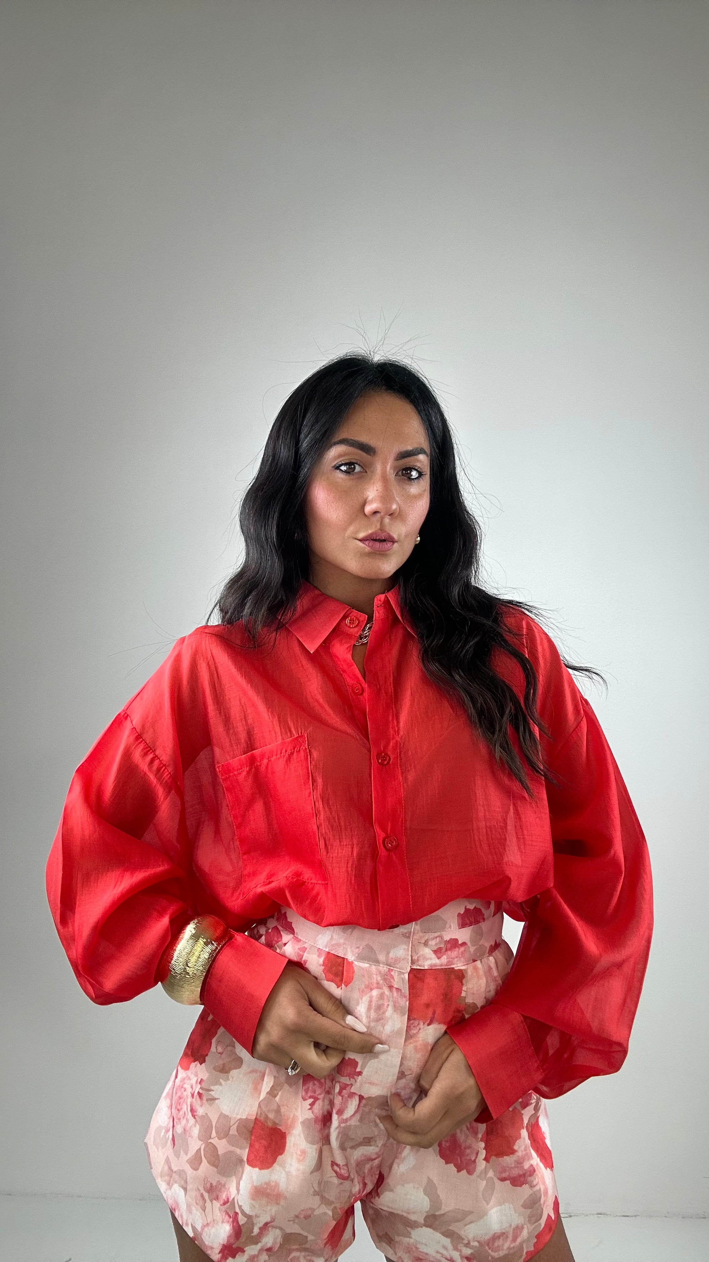 Camicia VELO BASIC - ROSSO
