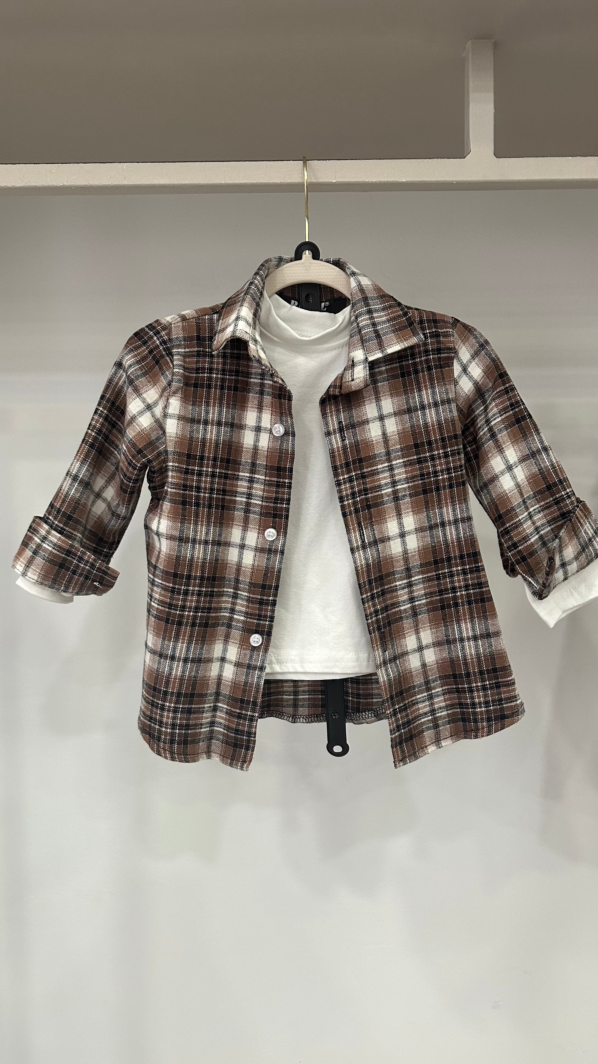 Camicia CON MAGLIA 12-36M - MARRONE