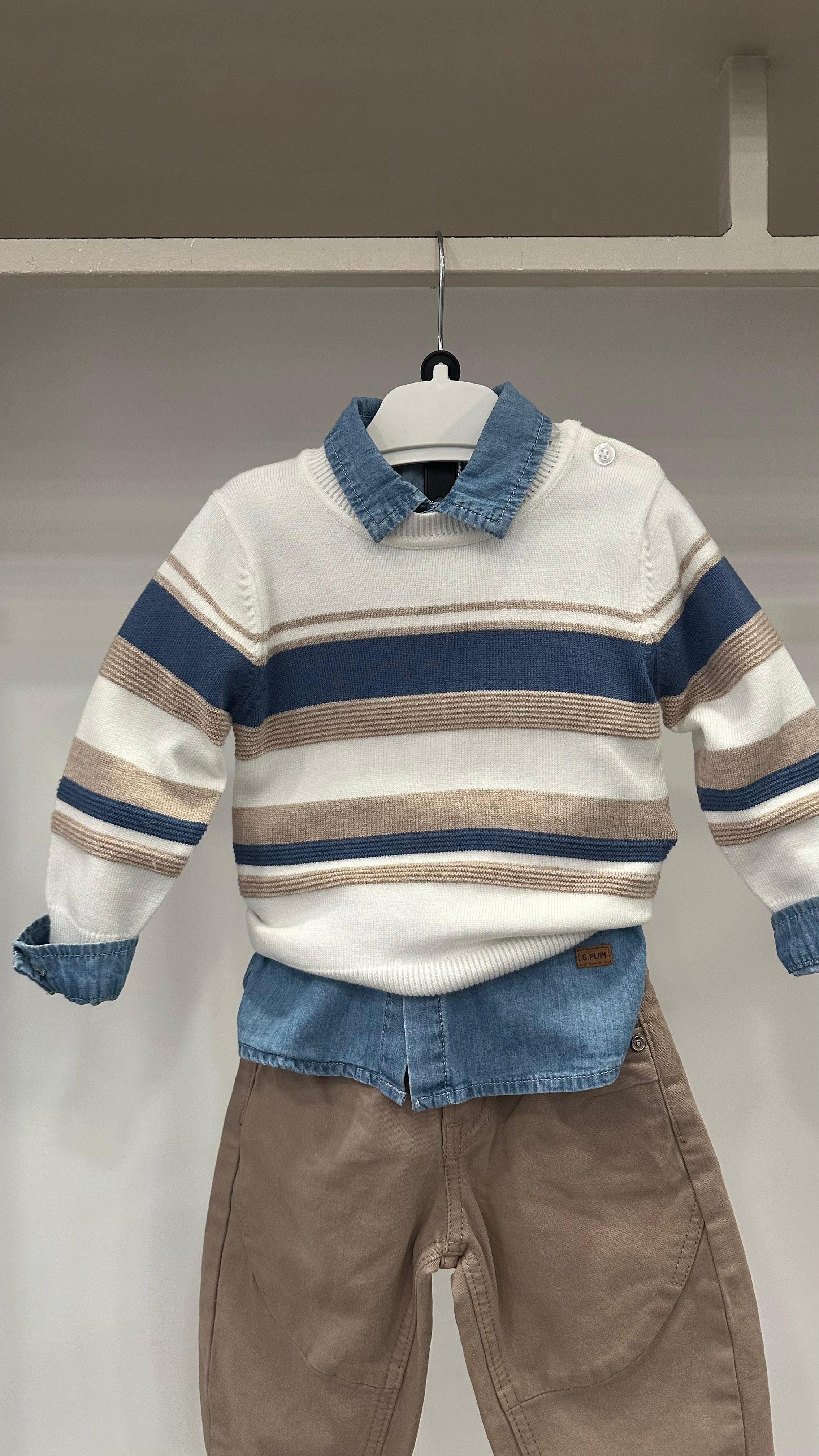 Pull A FASCIA 12-36M - AZZURRO