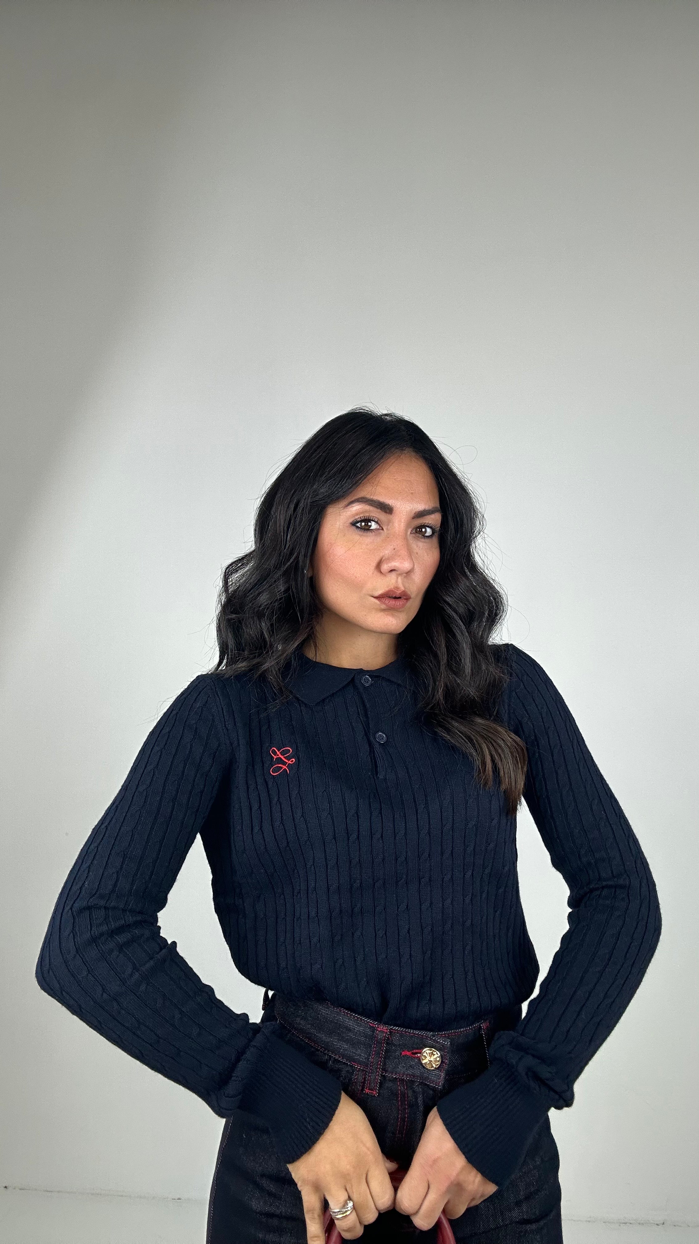 Polo TRECCE L - BLU
