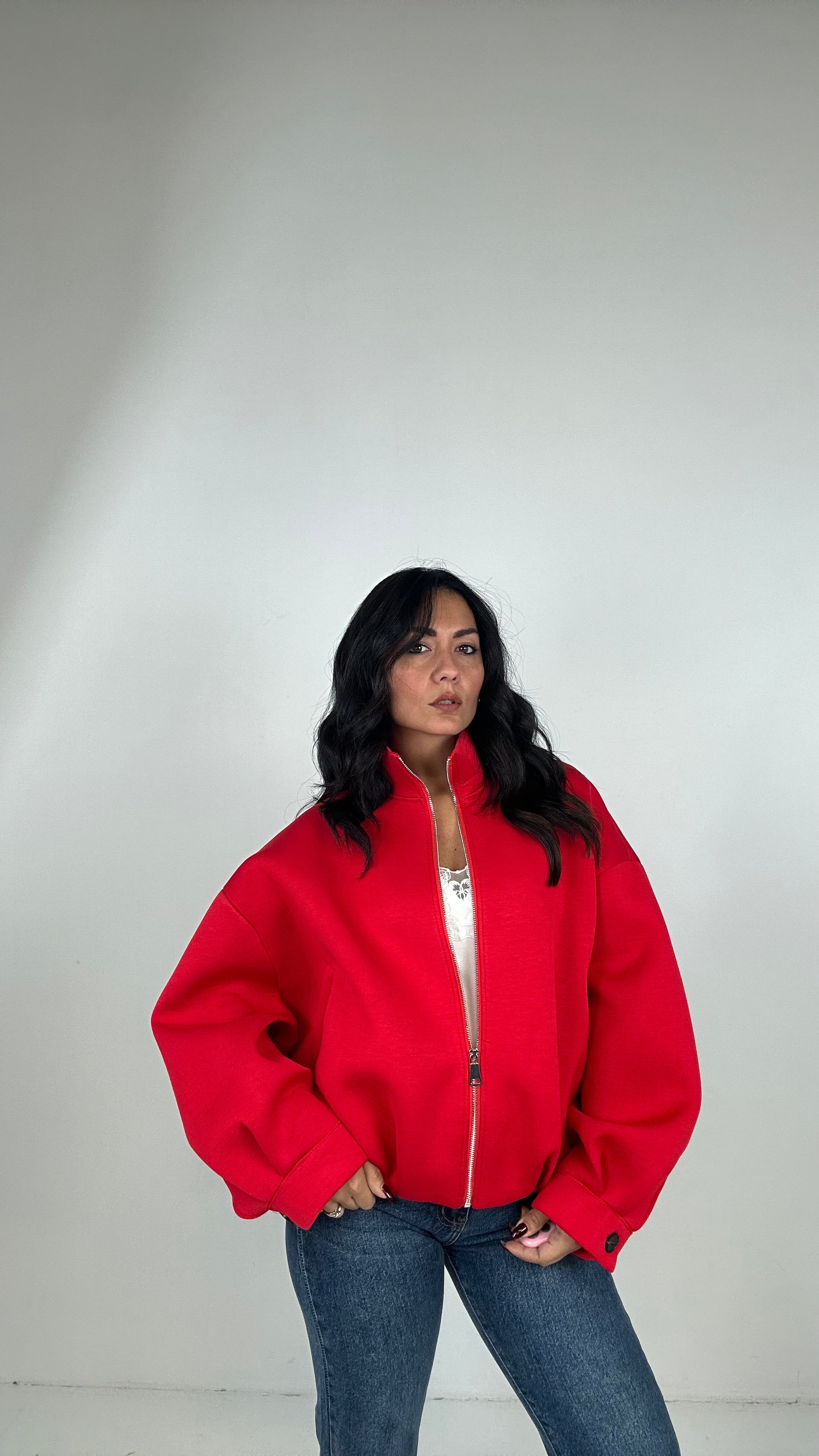 Bomber NEOPRENE - ROSSO