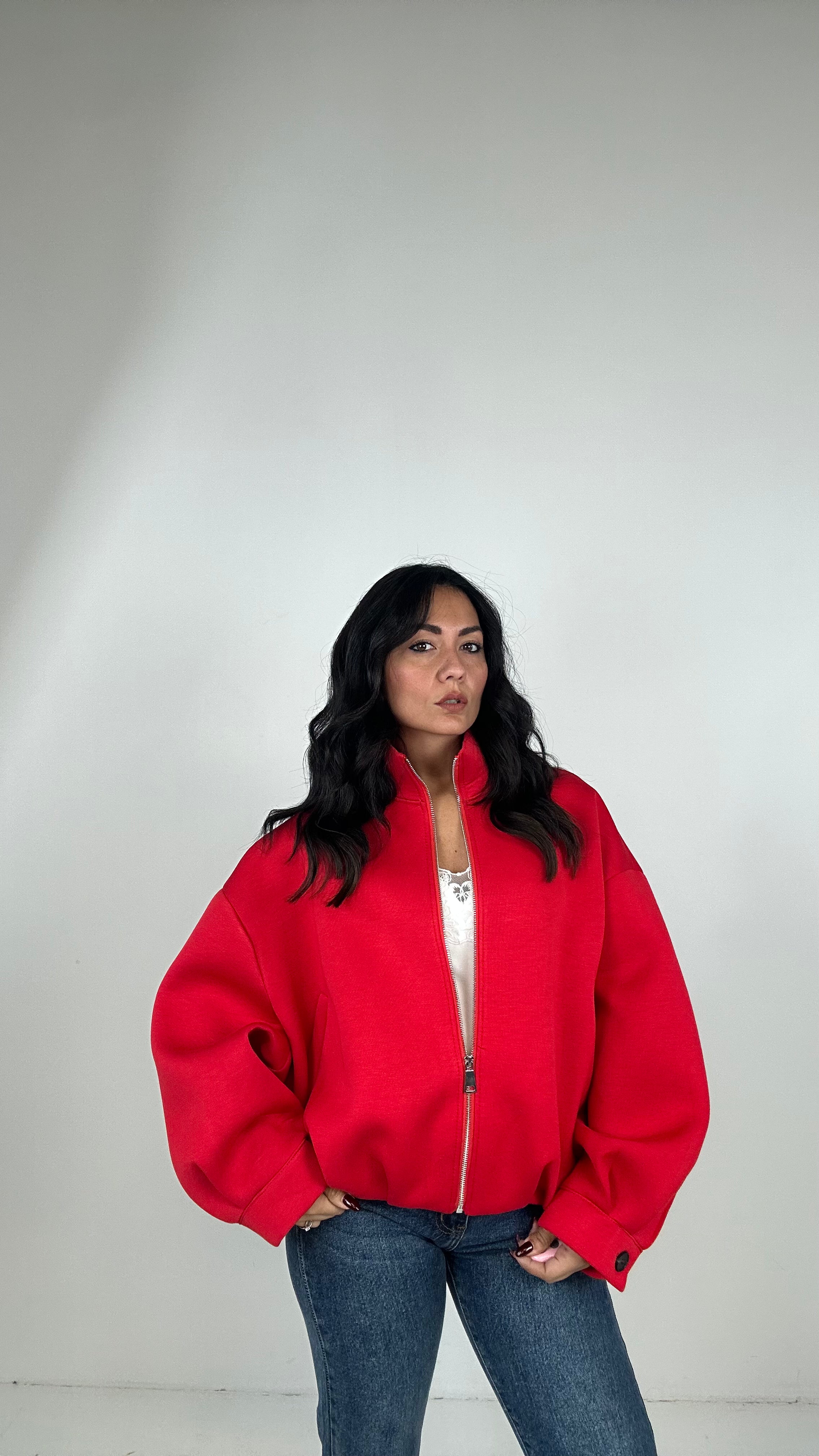 Bomber NEOPRENE - ROSSO