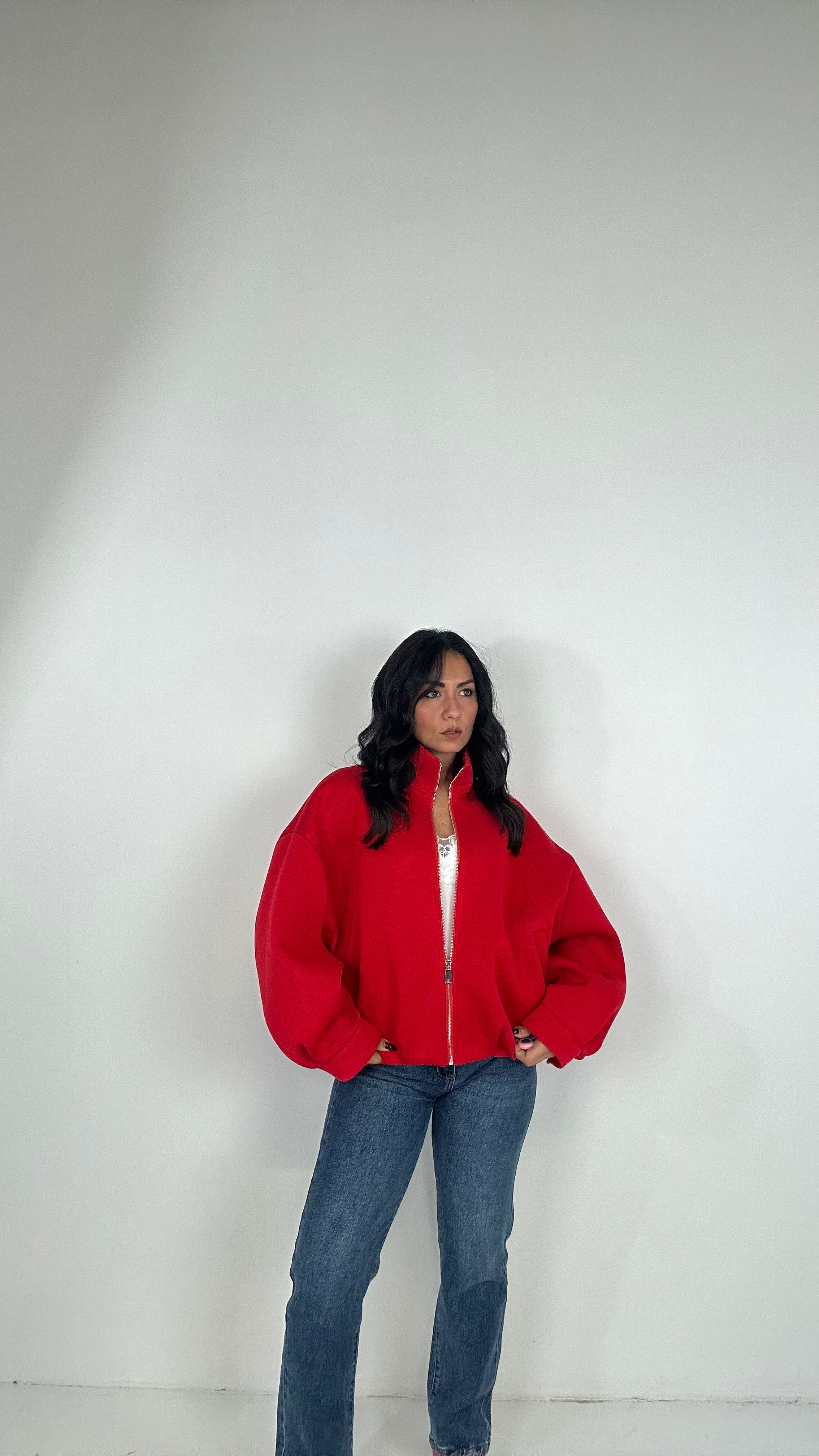 Bomber NEOPRENE - ROSSO