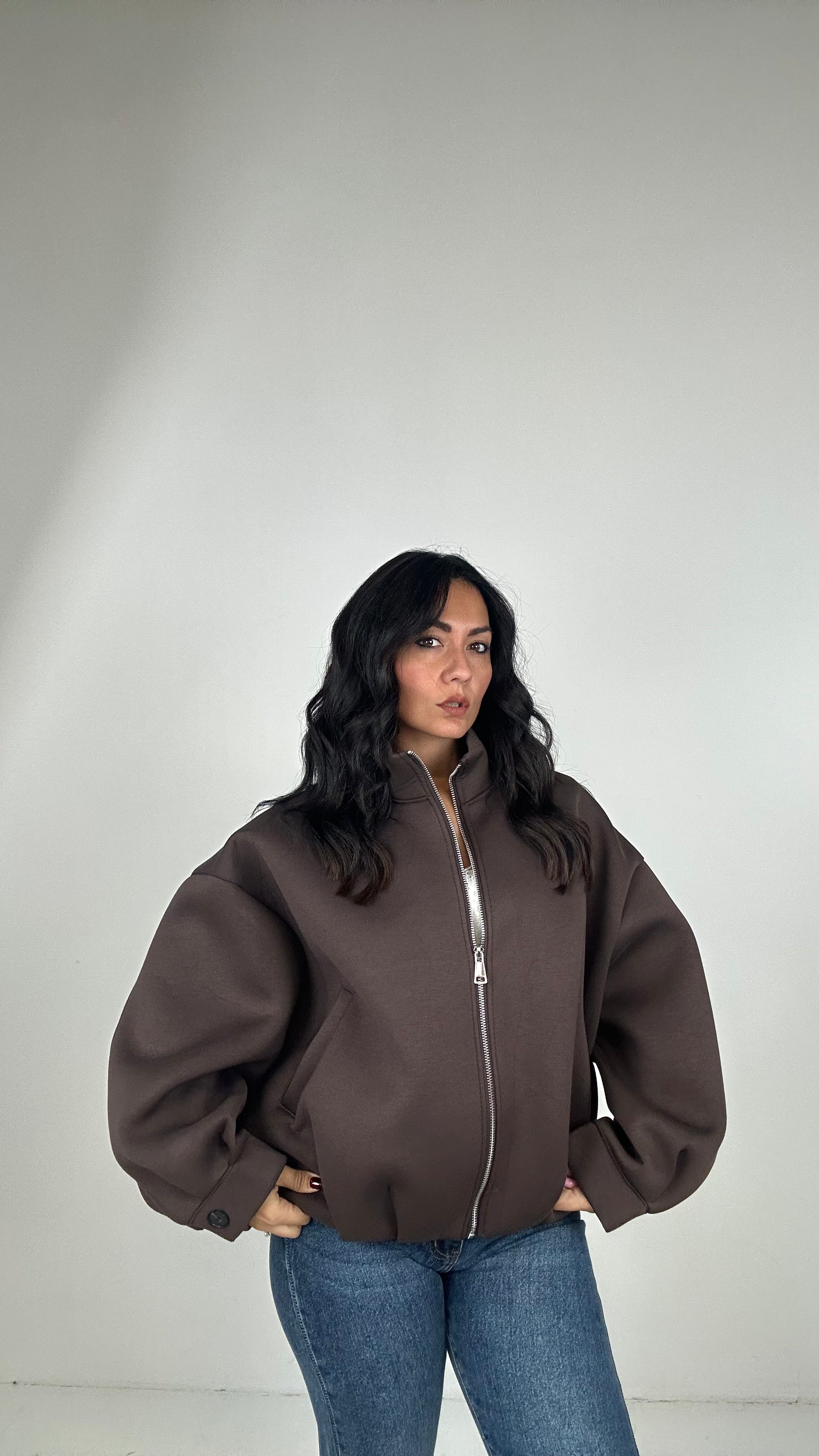 Bomber NEOPRENE - MARRONE